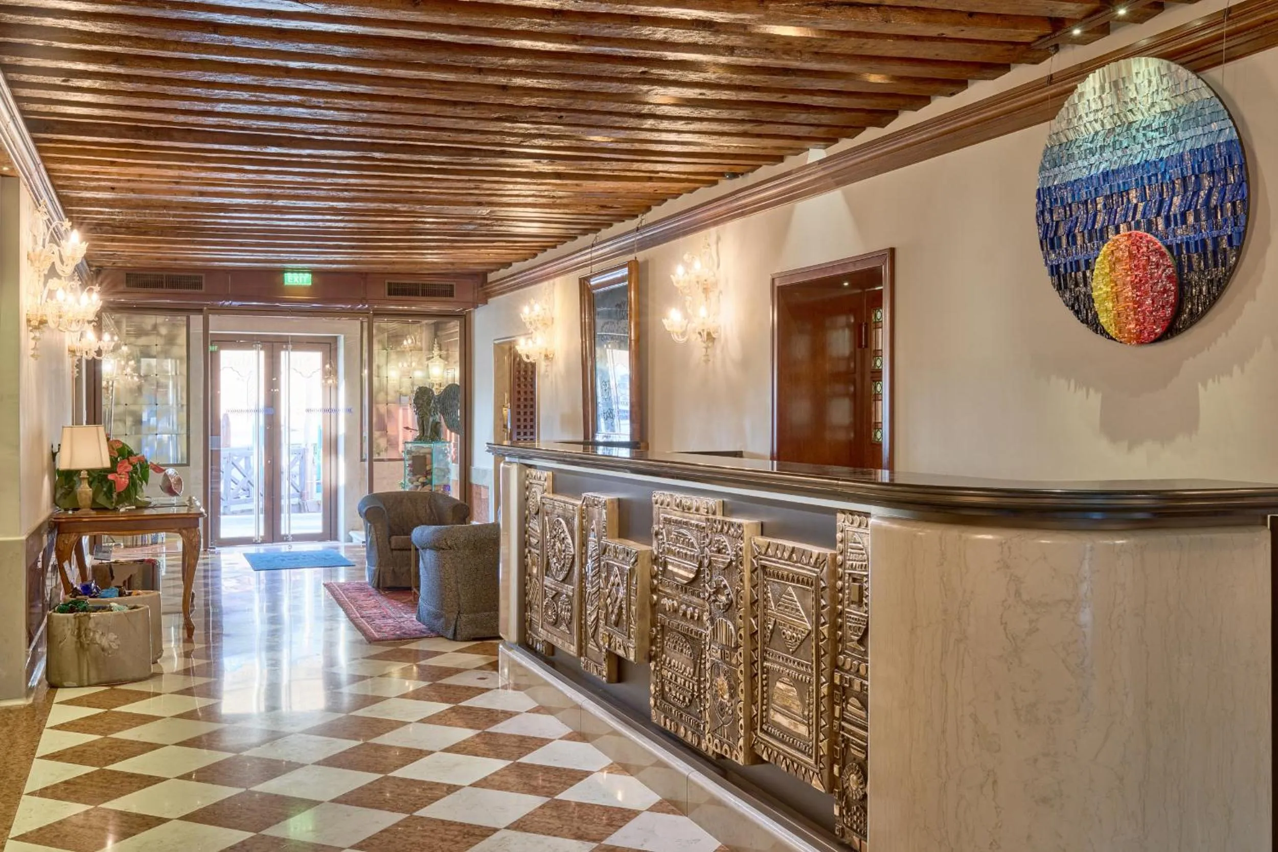 Lobby or reception in Hotel Santa Chiara