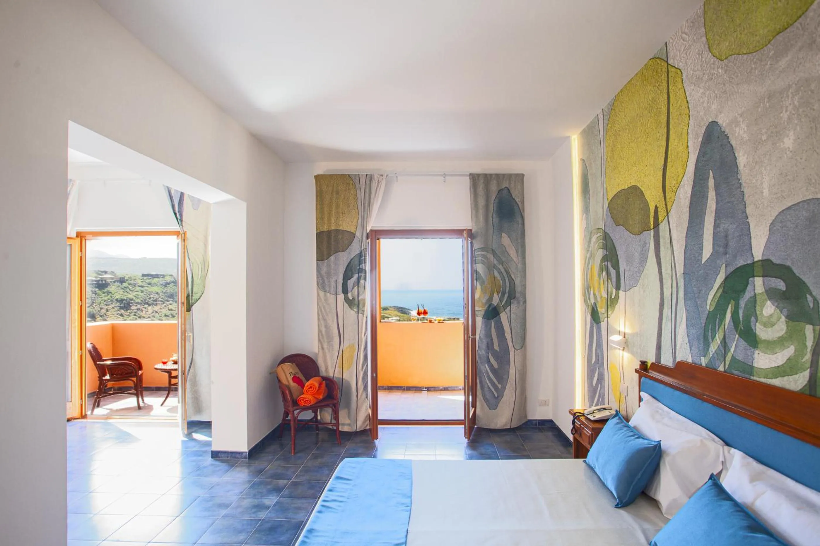 Balcony/Terrace, Bed in Pantelleria Resort
