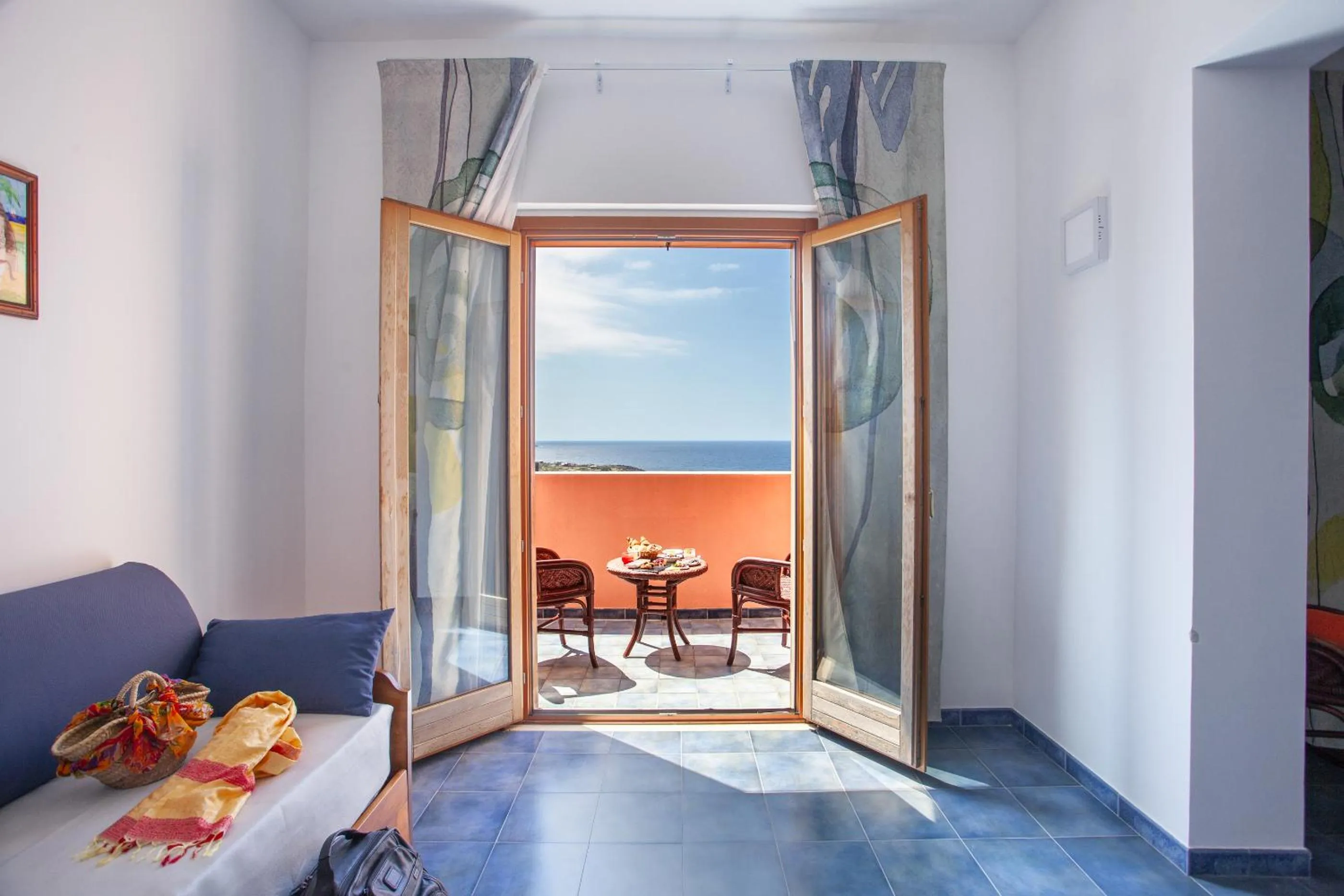 Balcony/Terrace, Bed in Pantelleria Resort