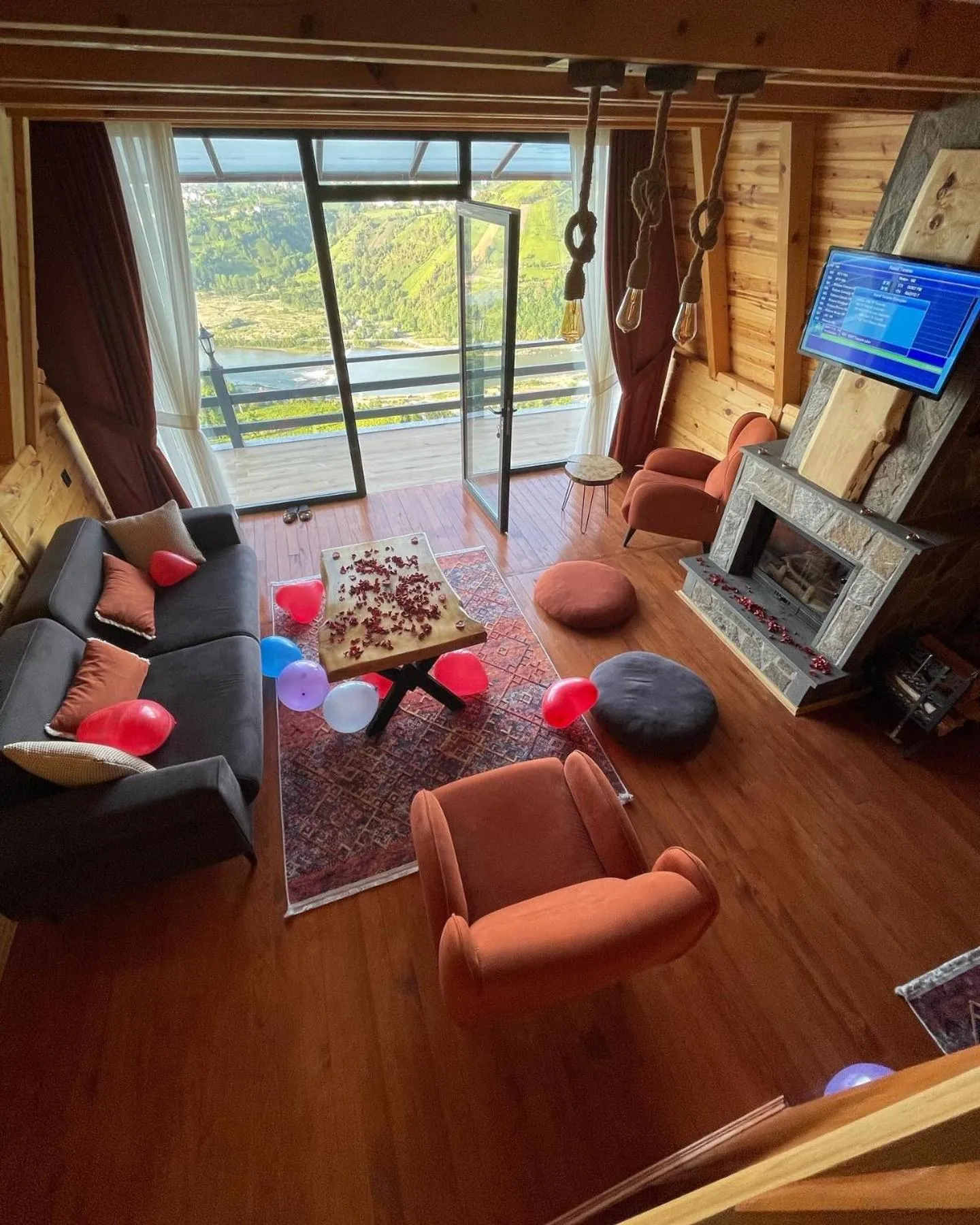 Living room in Dağderebungalow