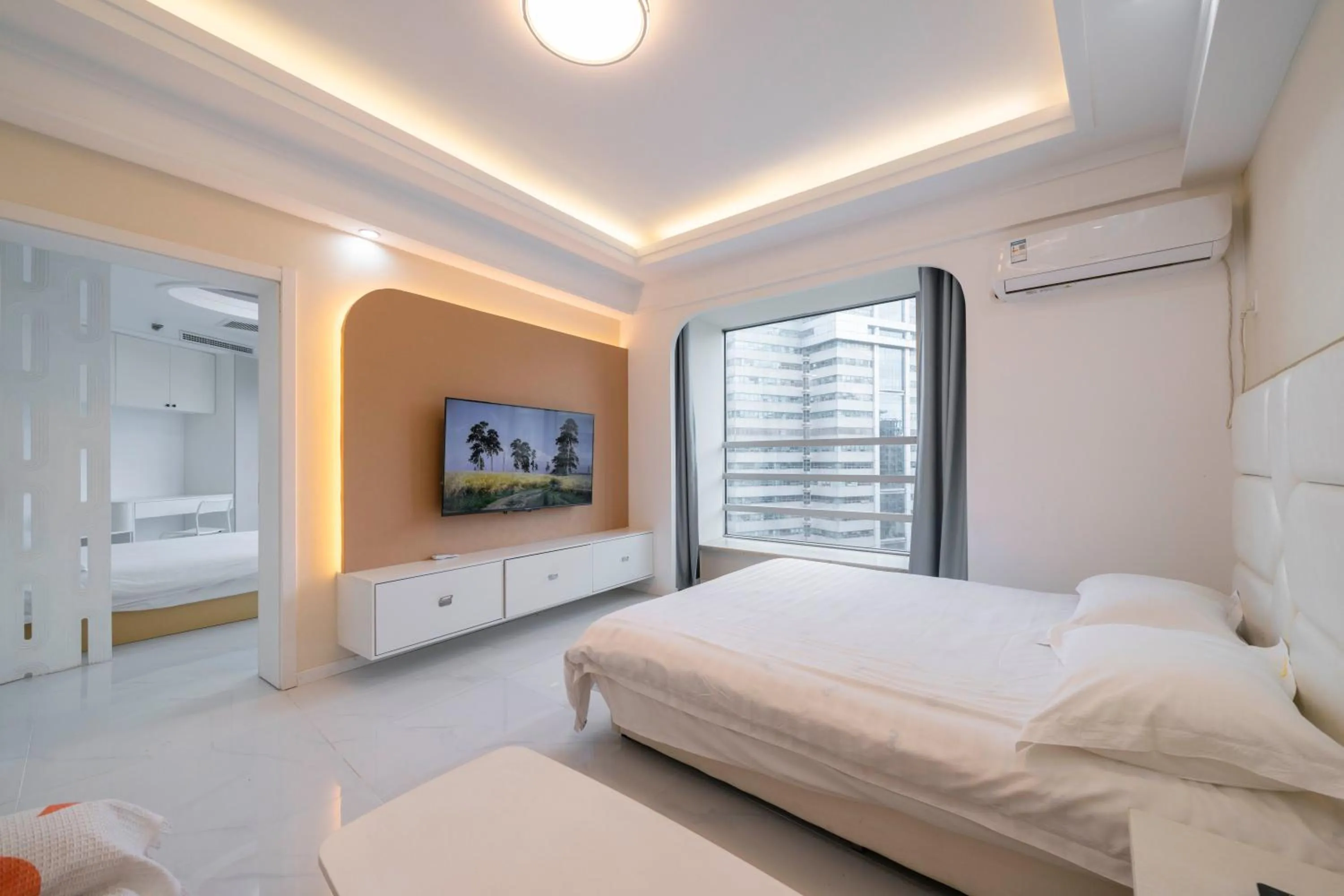 Bed in Shanghai Jiarong Hotel Apartment