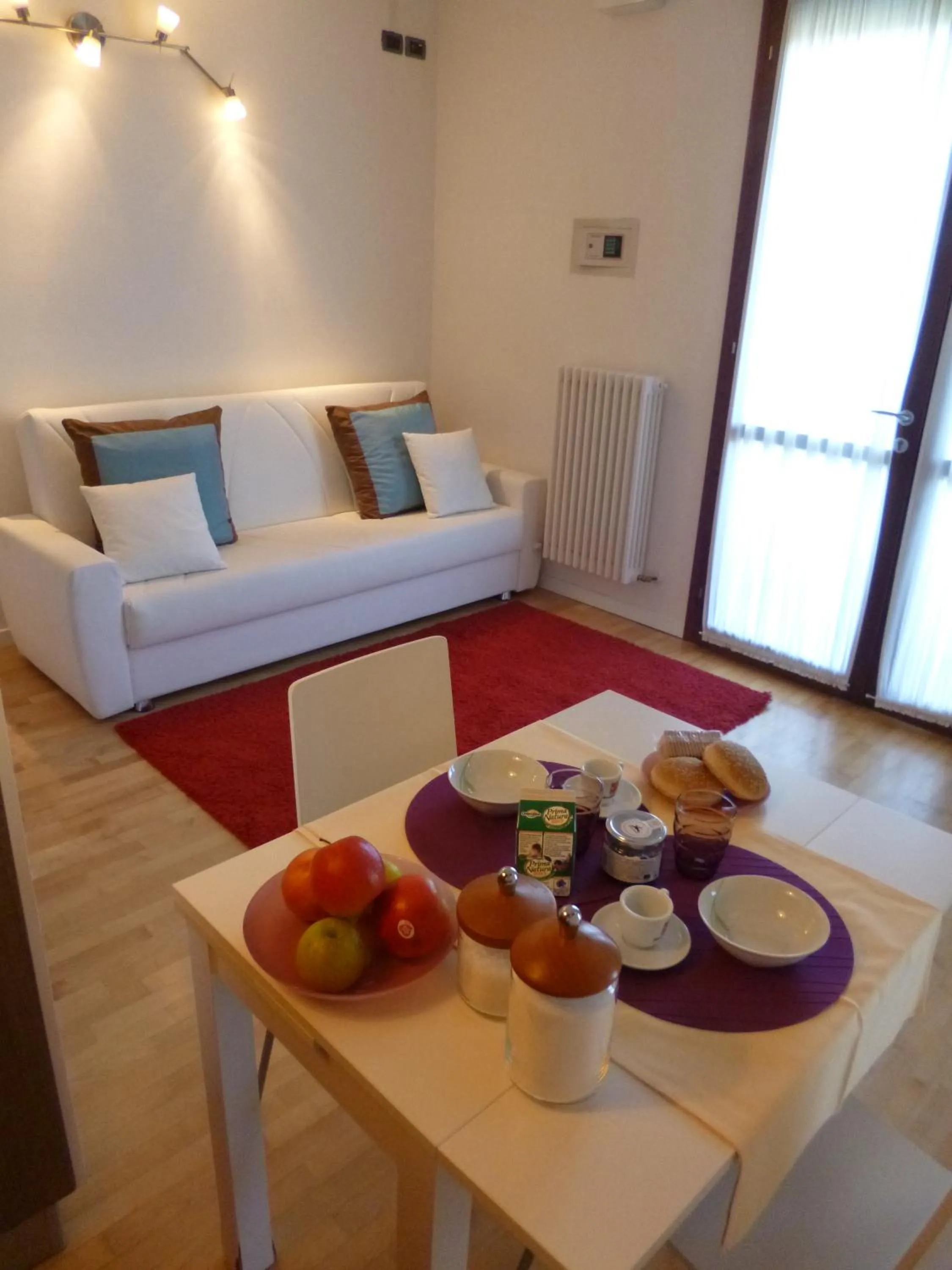 Living room, Bed in Air Hotel