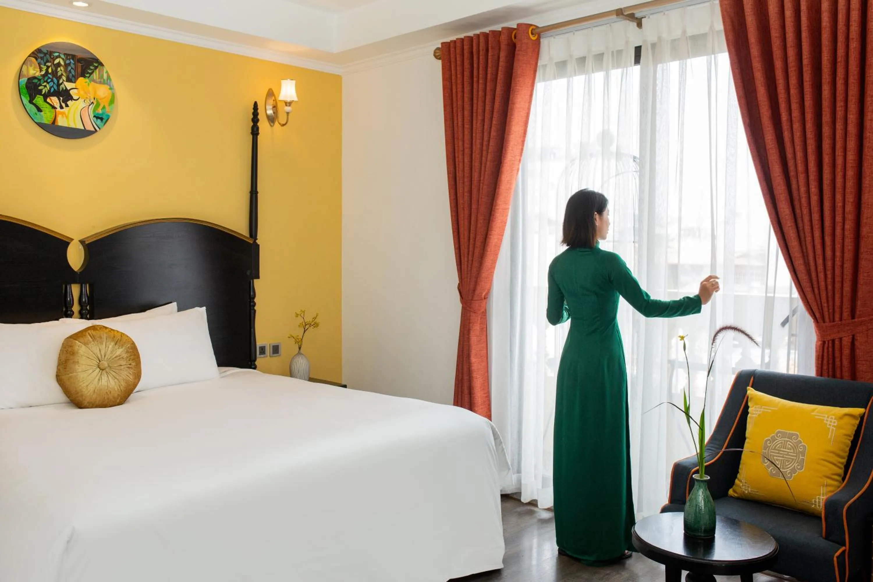 View (from property/room), Bed in Hanoi Center Silk Boutique Hotel & Travel