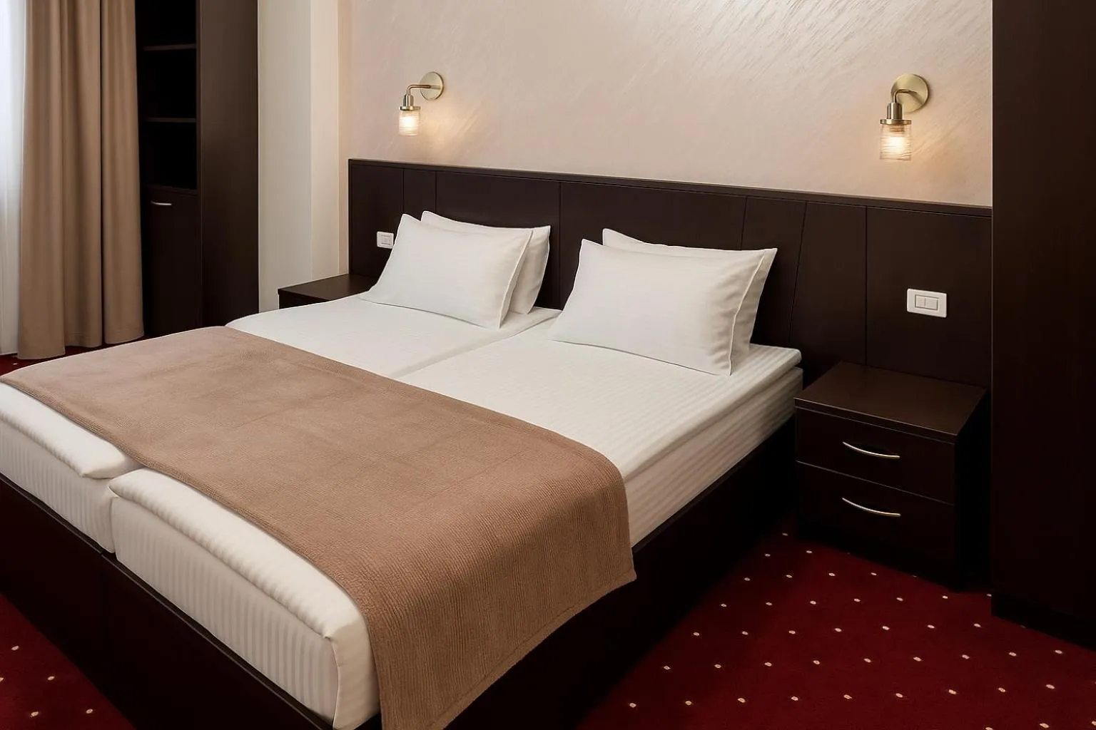 Bed in Anga Yerevan Hotel