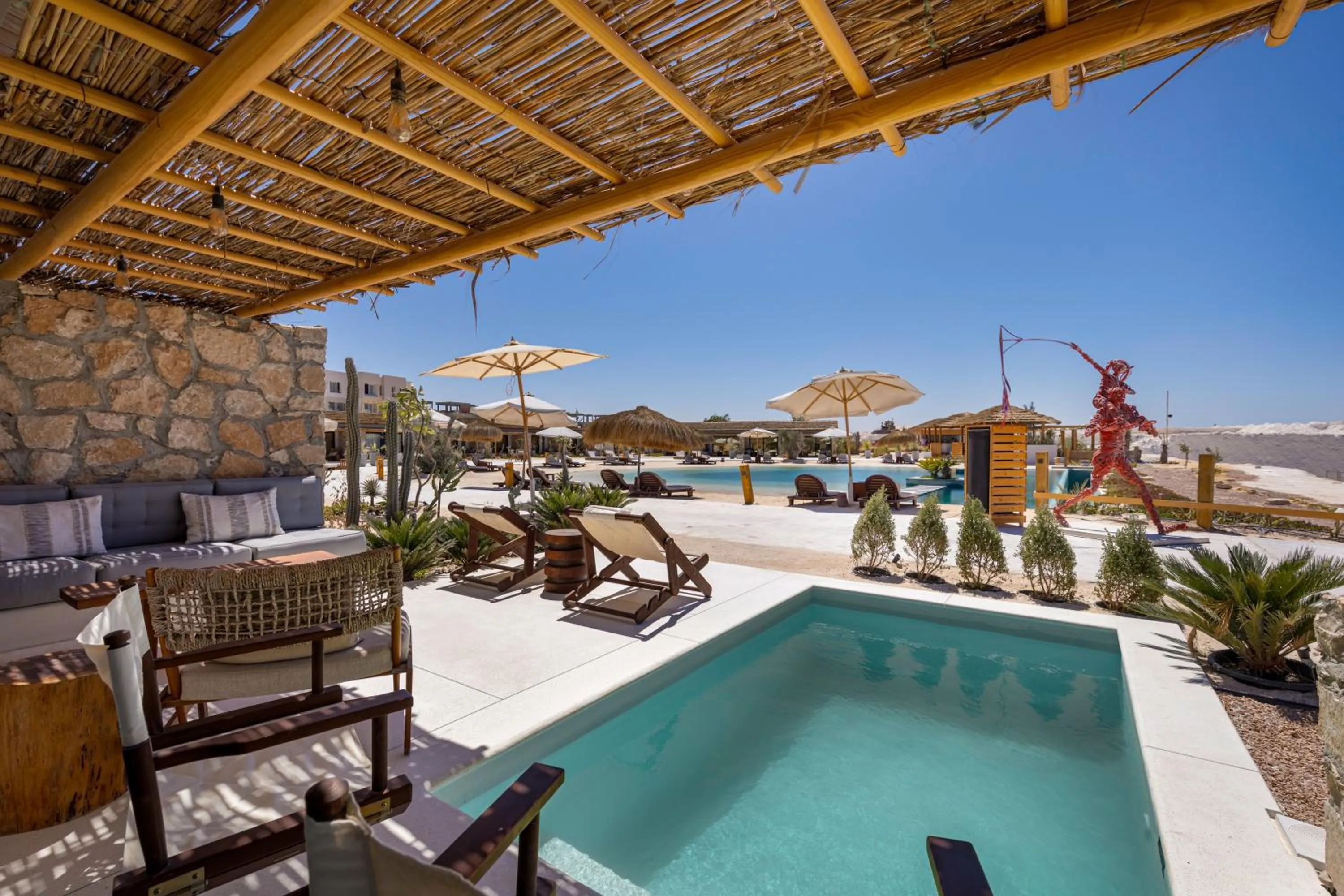 Pool view in Marmarica Boutique Cabanas - Ras El Hekma - North Coast Top Rated Luxury Stay