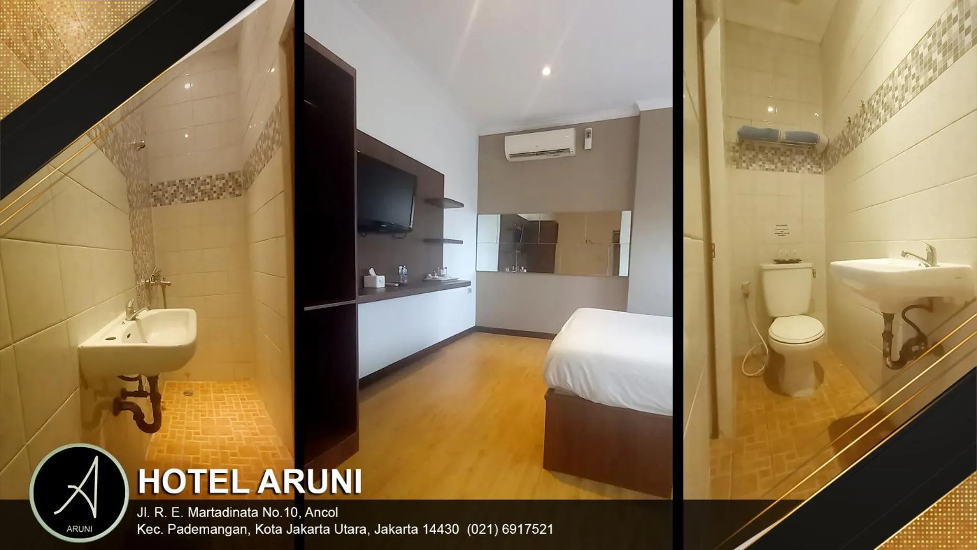Bathroom, Bed in Hotel Aruni Ancol