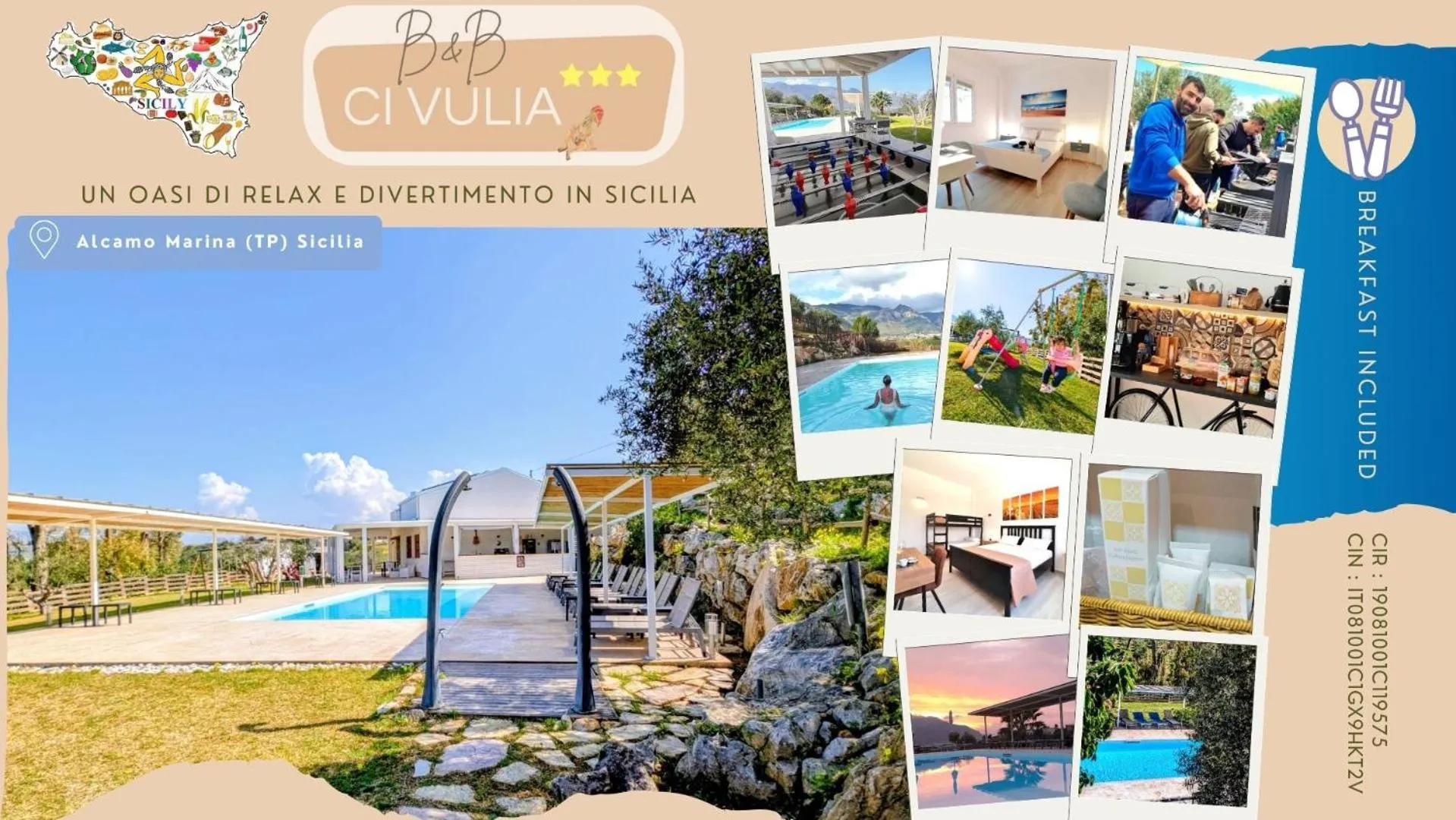 CI VULIA b&b - Sicilia sea, pool, bbq, tv, wi-fi