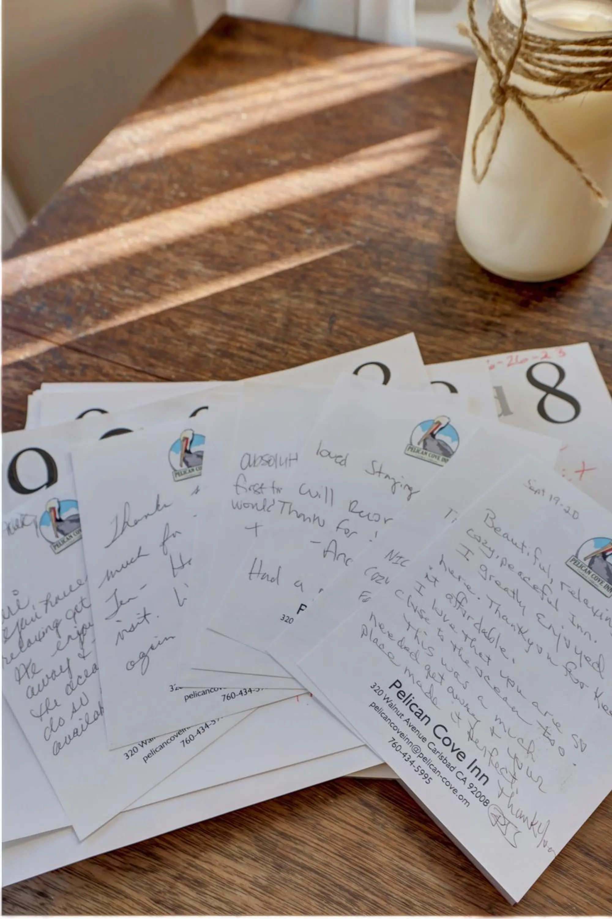 Text overlay in Pelican Cove Inn