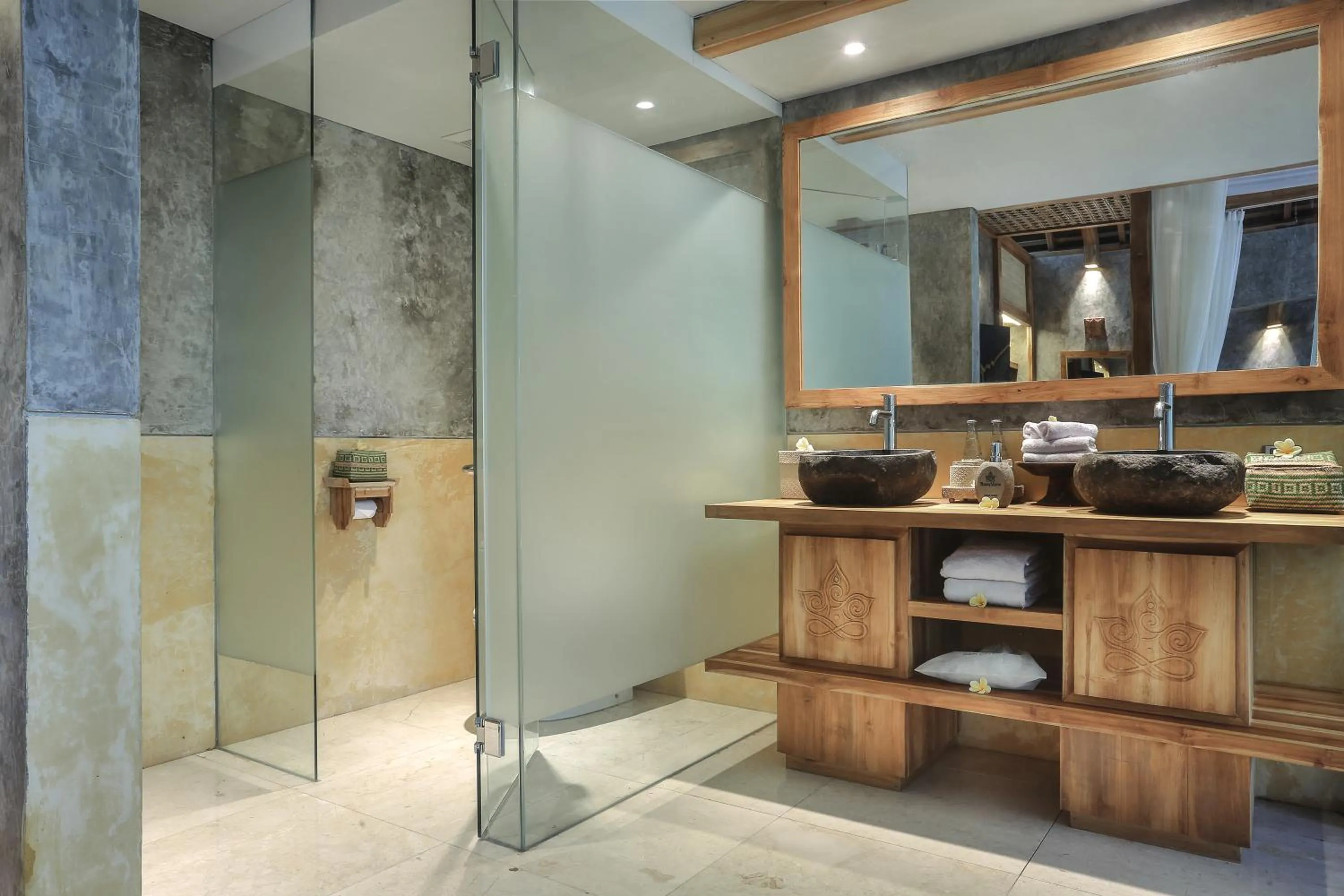 Bathroom in Wana Bucu Villas by GenuineHost