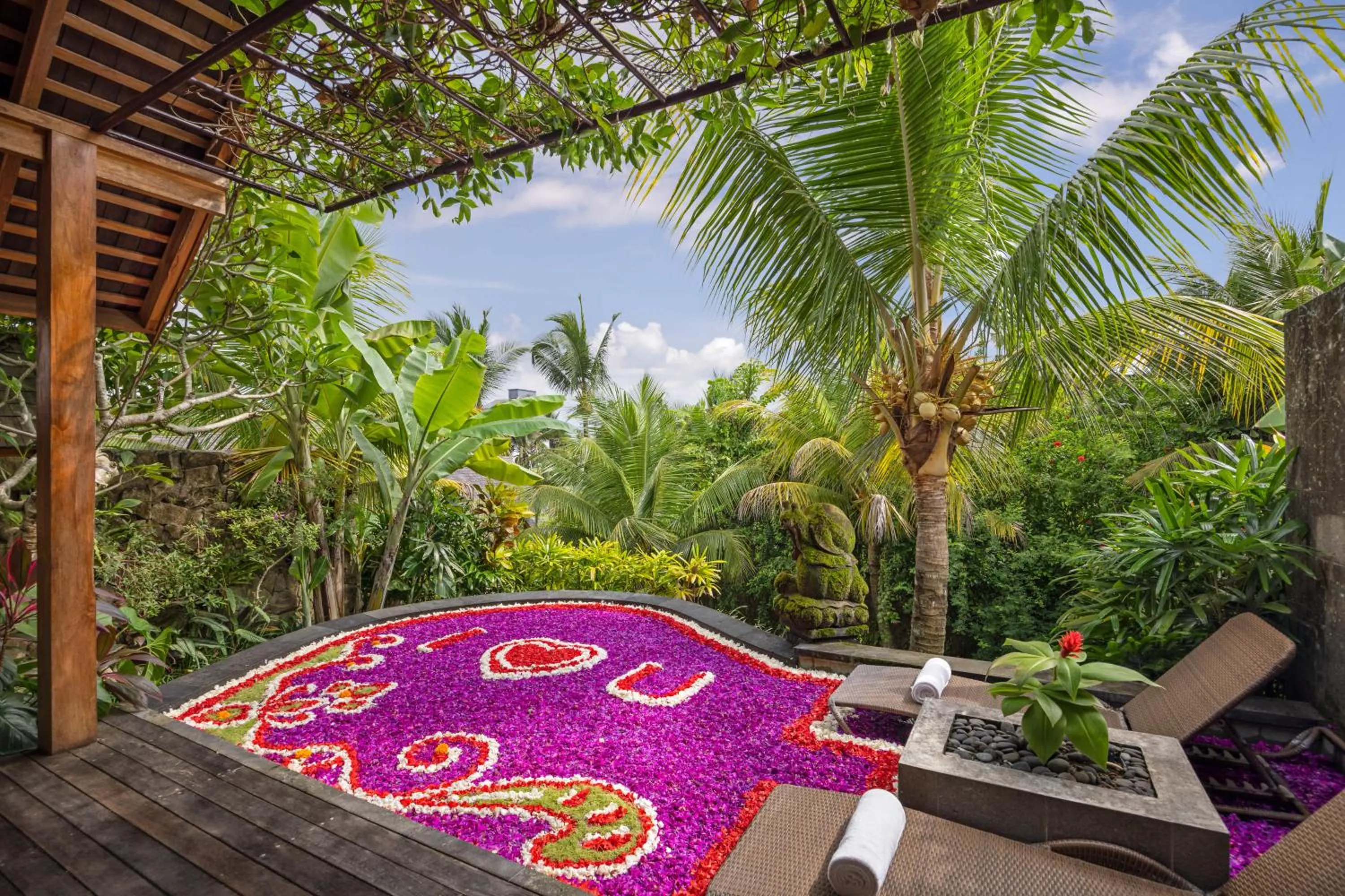 Pool view in Wana Bucu Villas by GenuineHost