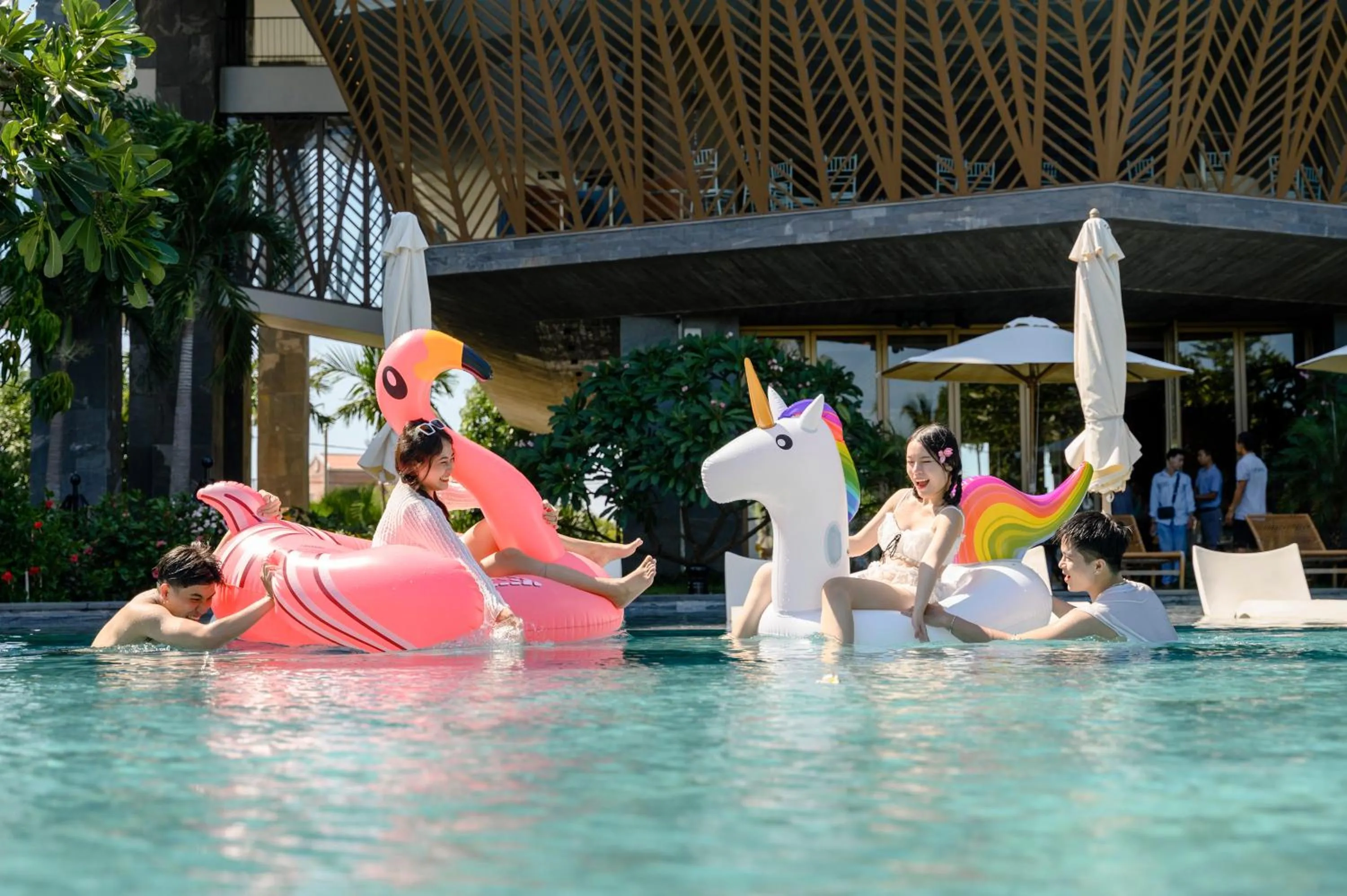 group of guests in Bellerive Hoi An Resort and Spa