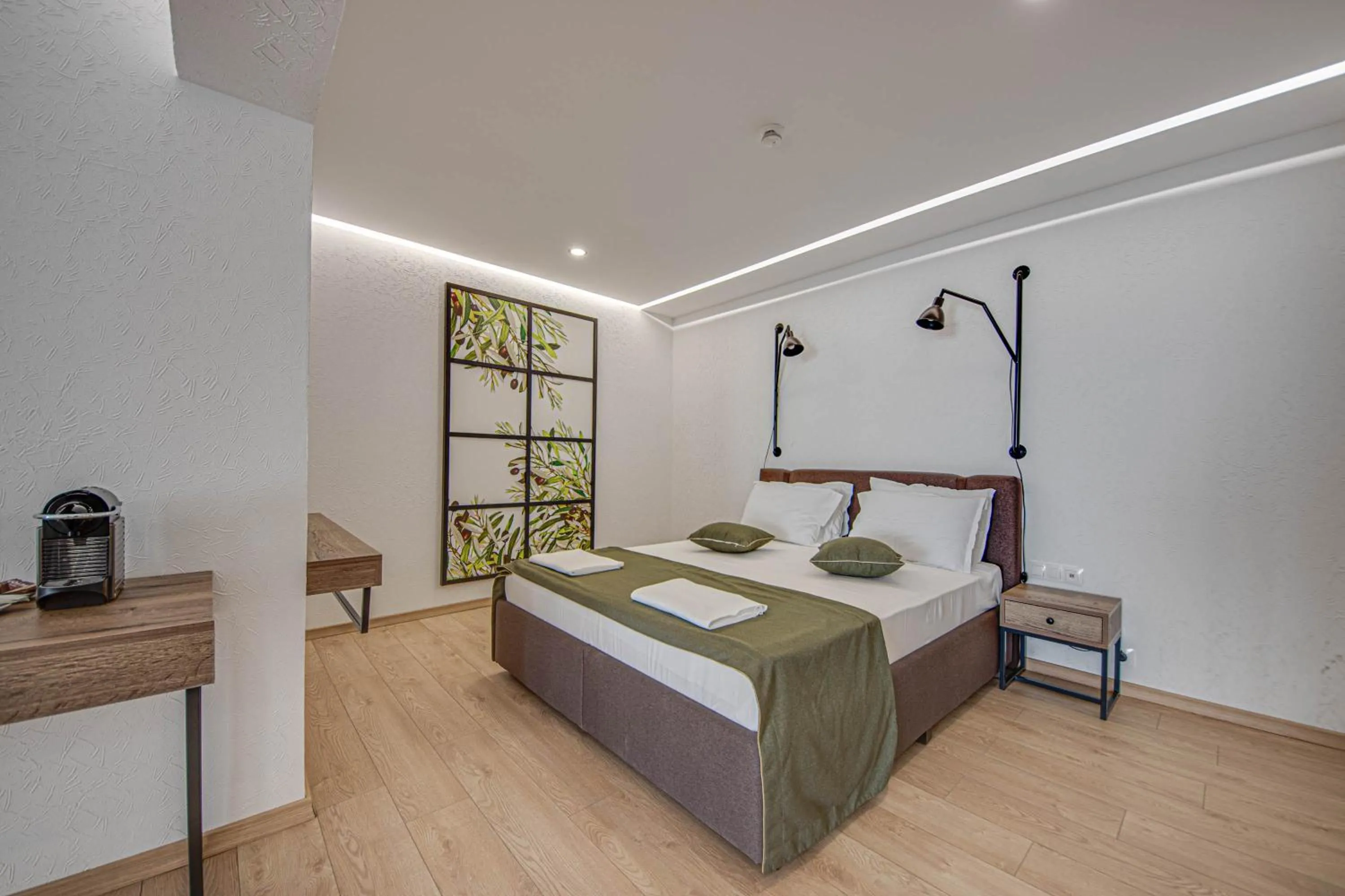 Bed in Olive Villas Beach Hotel