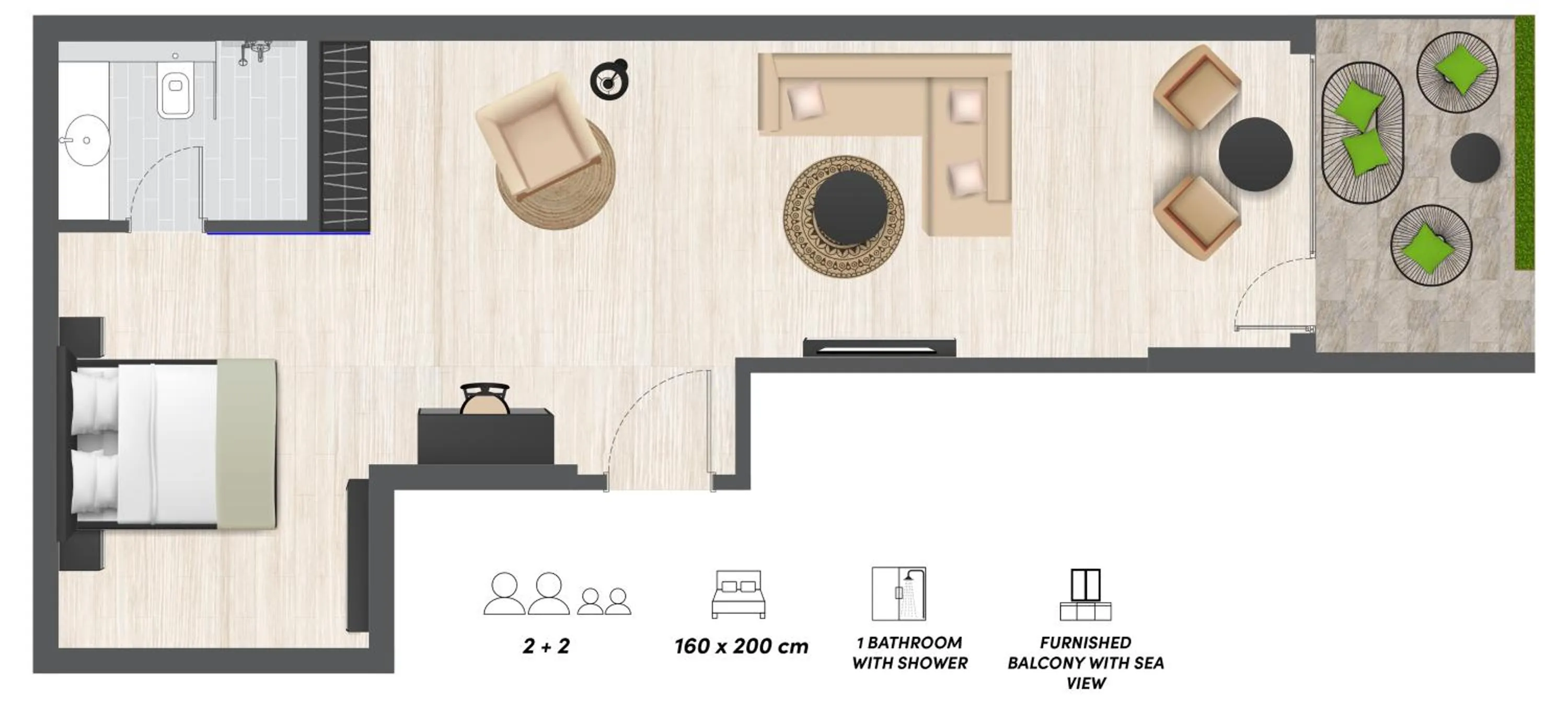 View (from property/room) in Olive Villas Beach Hotel