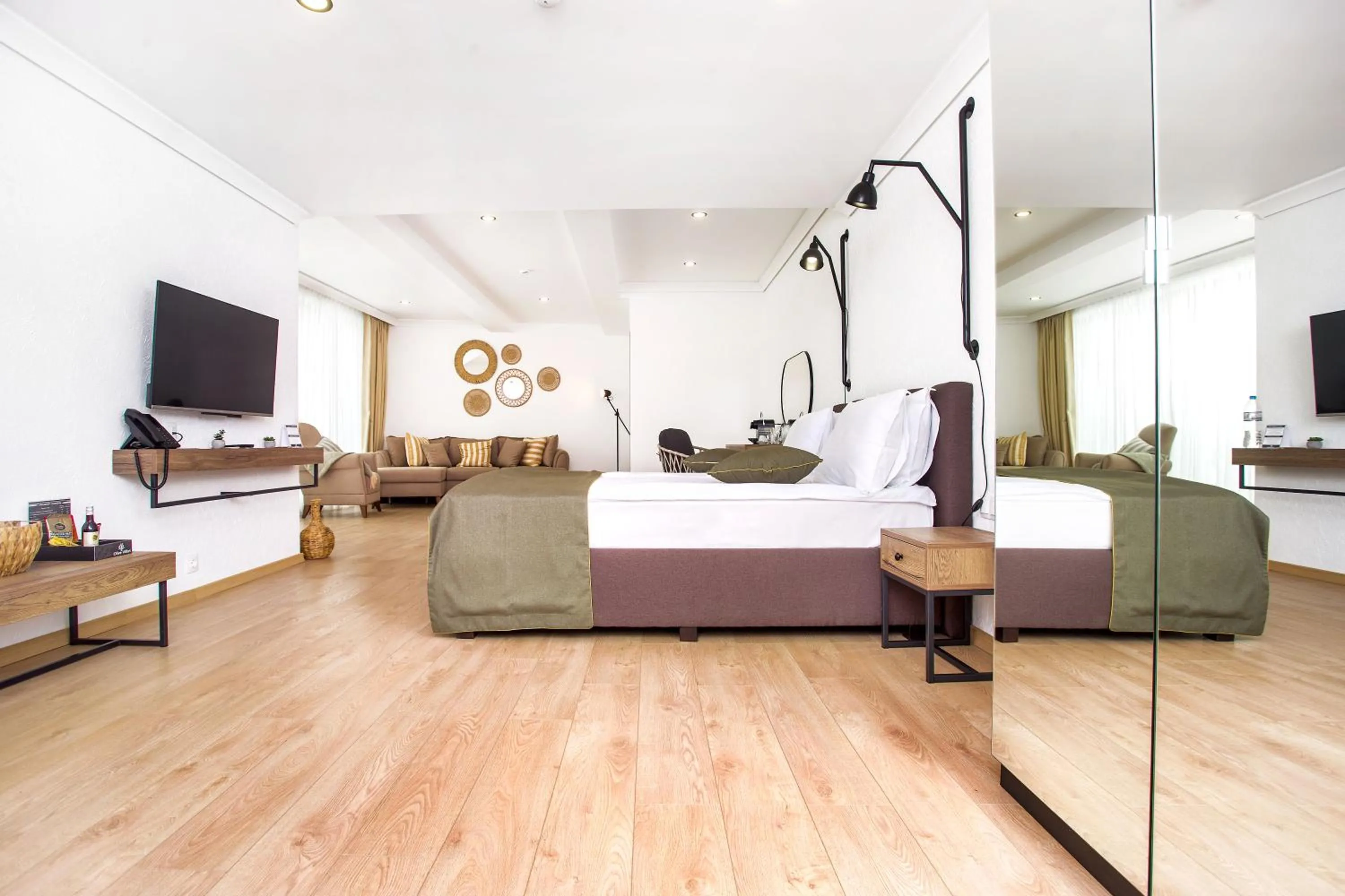 Bed in Olive Villas Beach Hotel