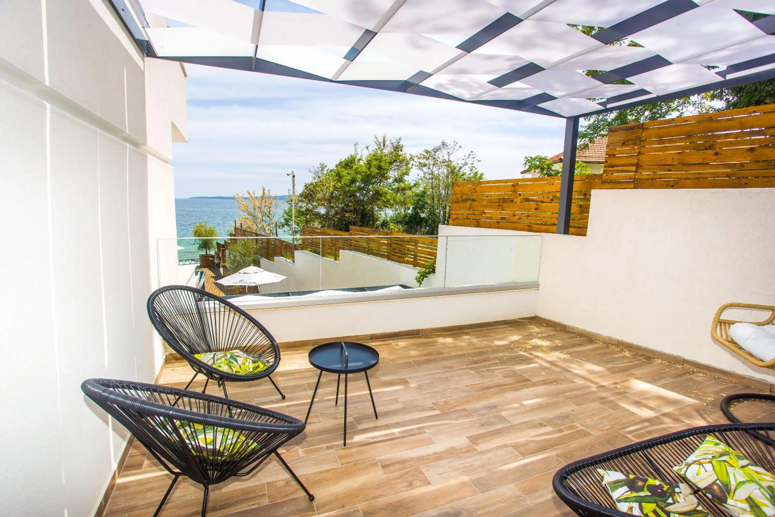 Patio in Olive Villas Beach Hotel