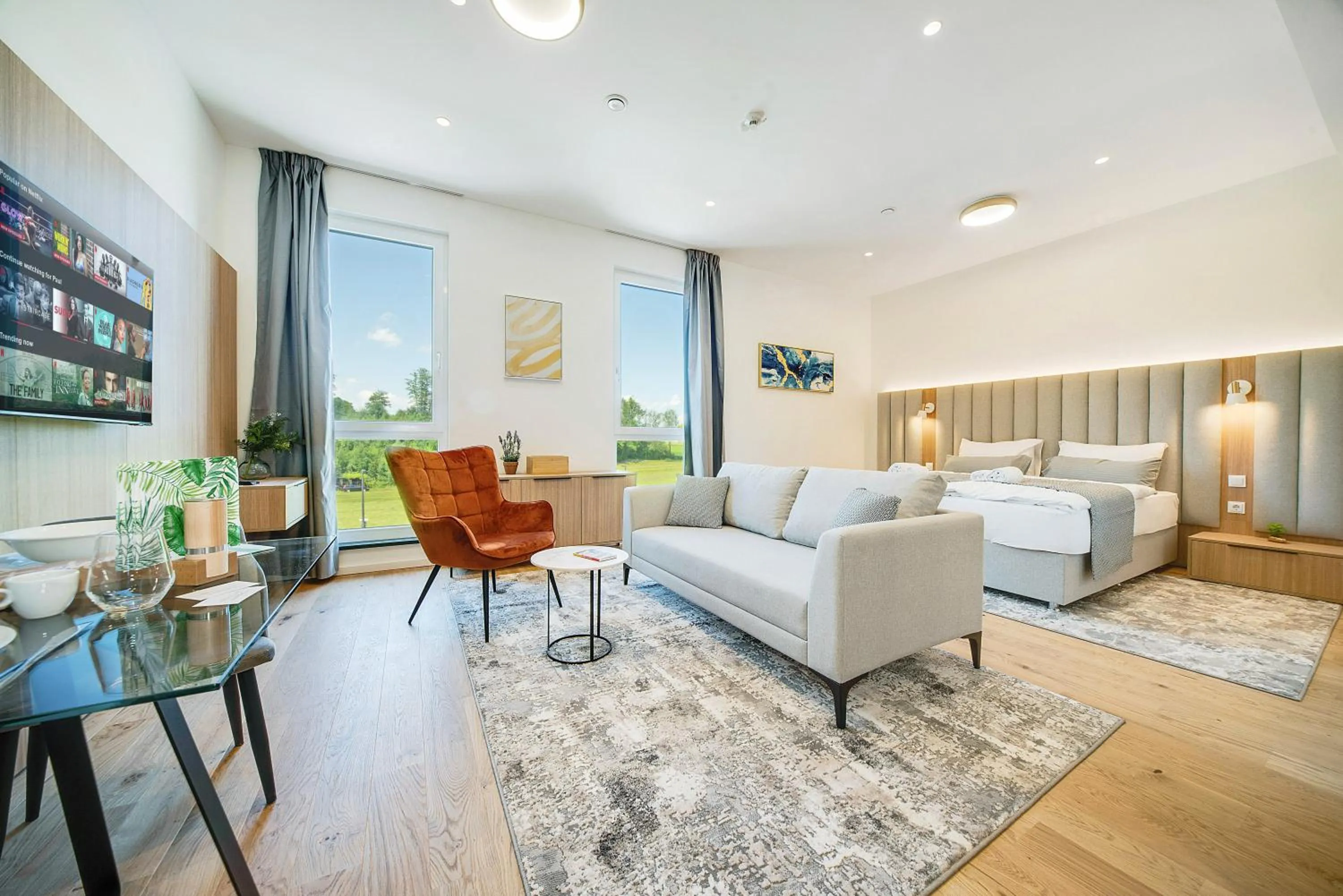 Living room in BRIGHT: Rosenheim Aicherpark