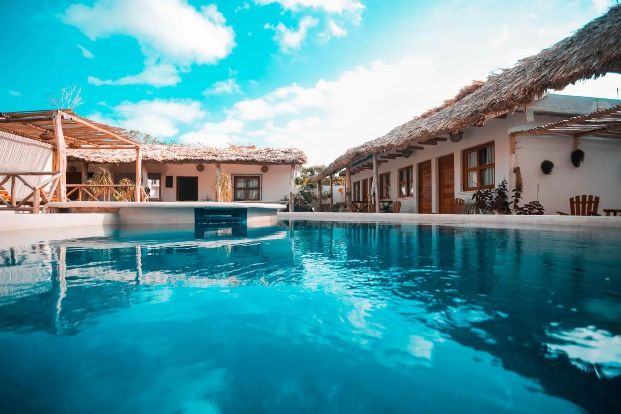 Pool view in Villas Ixchel