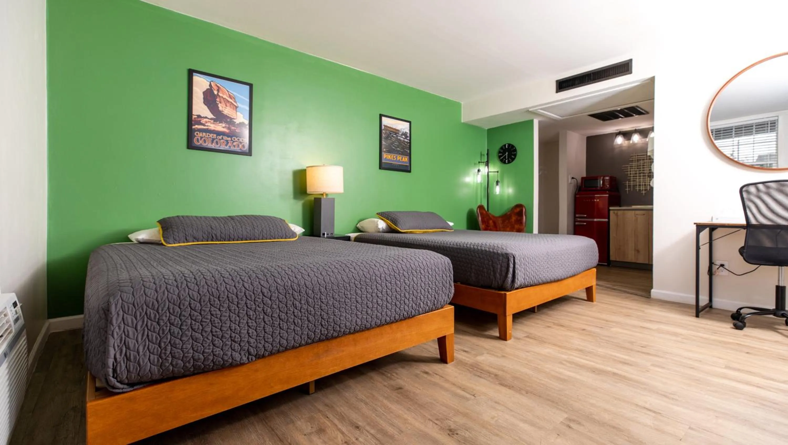 Bedroom, Bed in Modern Motel