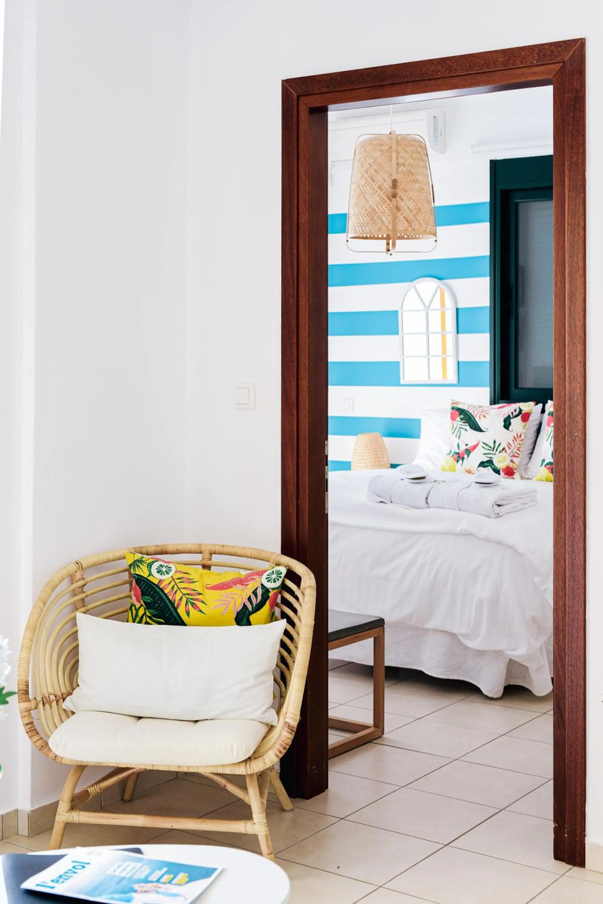 Seating area, Bed in Oliva Holiday Homes