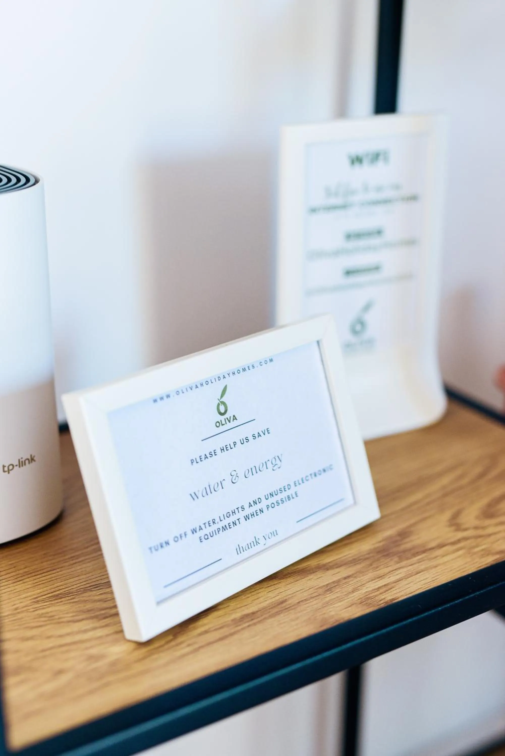 Text overlay in Oliva Holiday Homes