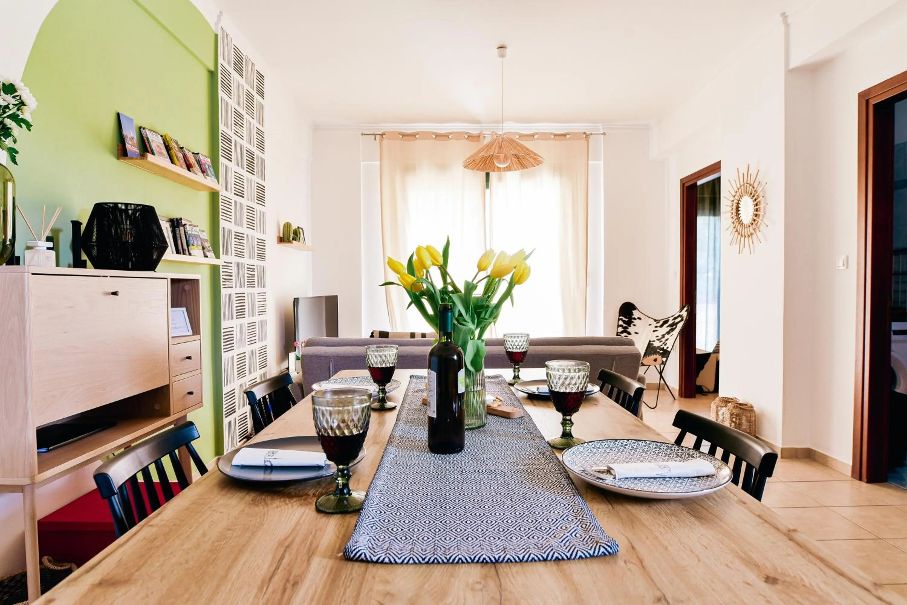 Dining area in Oliva Holiday Homes