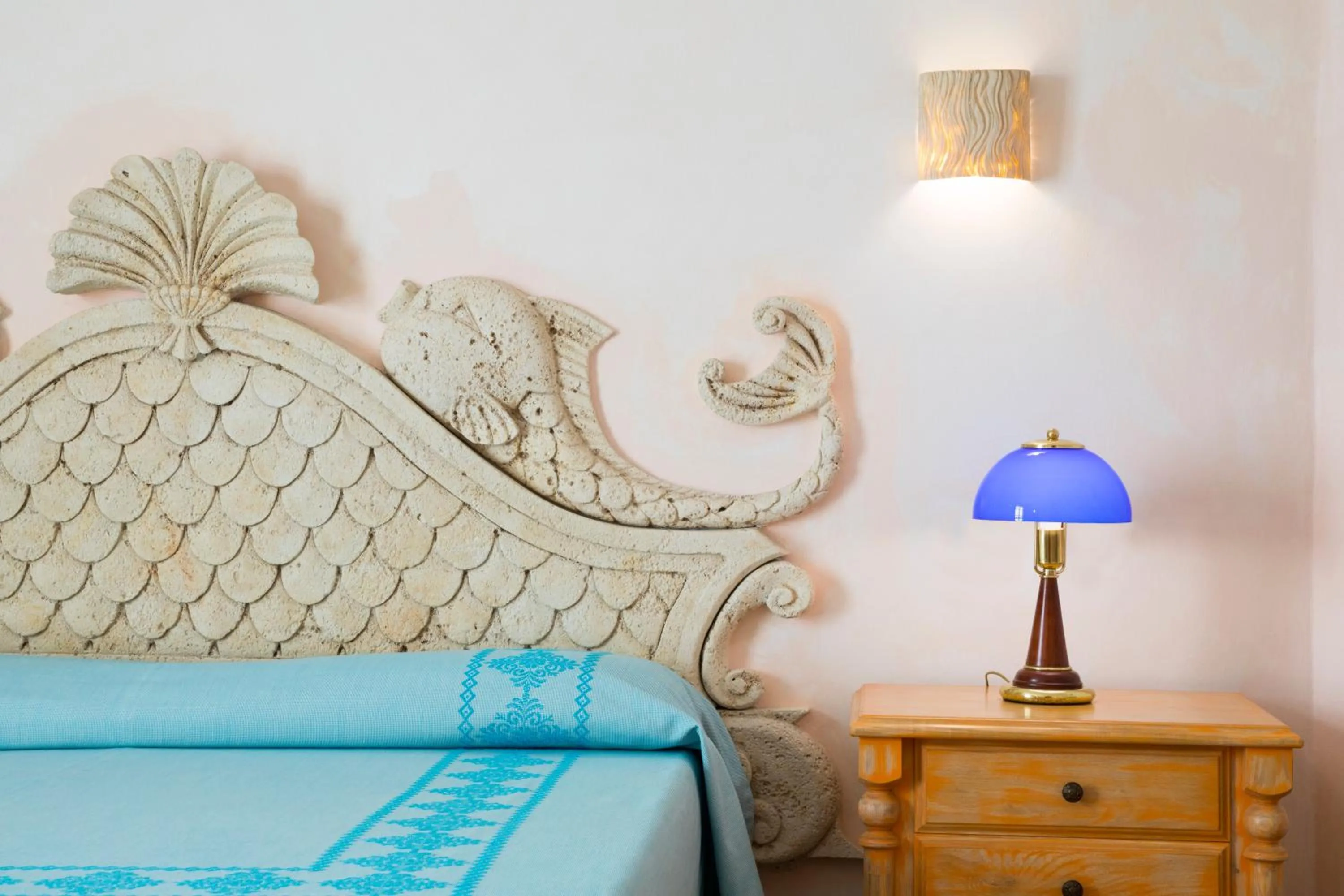 Bed in Hotel Poseidonia