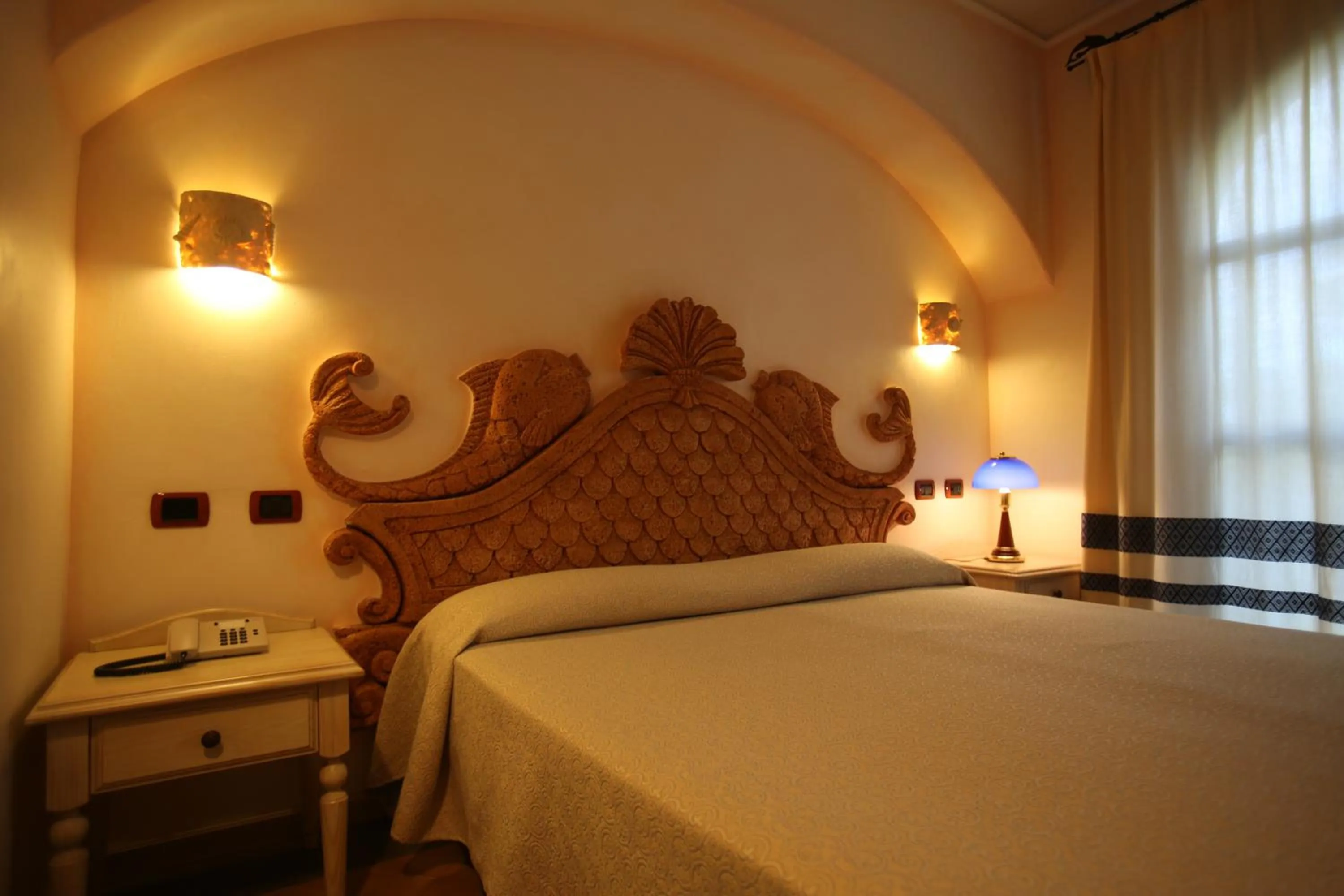 Bedroom, Bed in Hotel Poseidonia