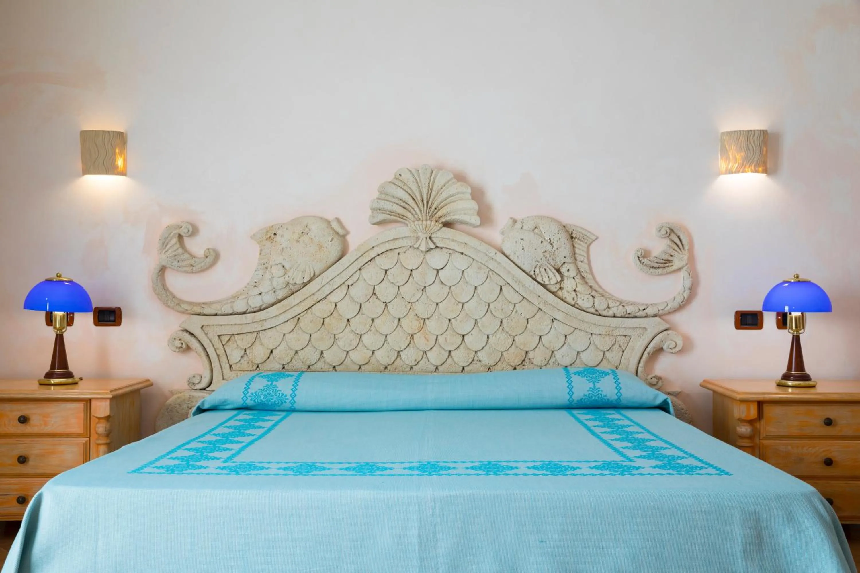 Bed in Hotel Poseidonia