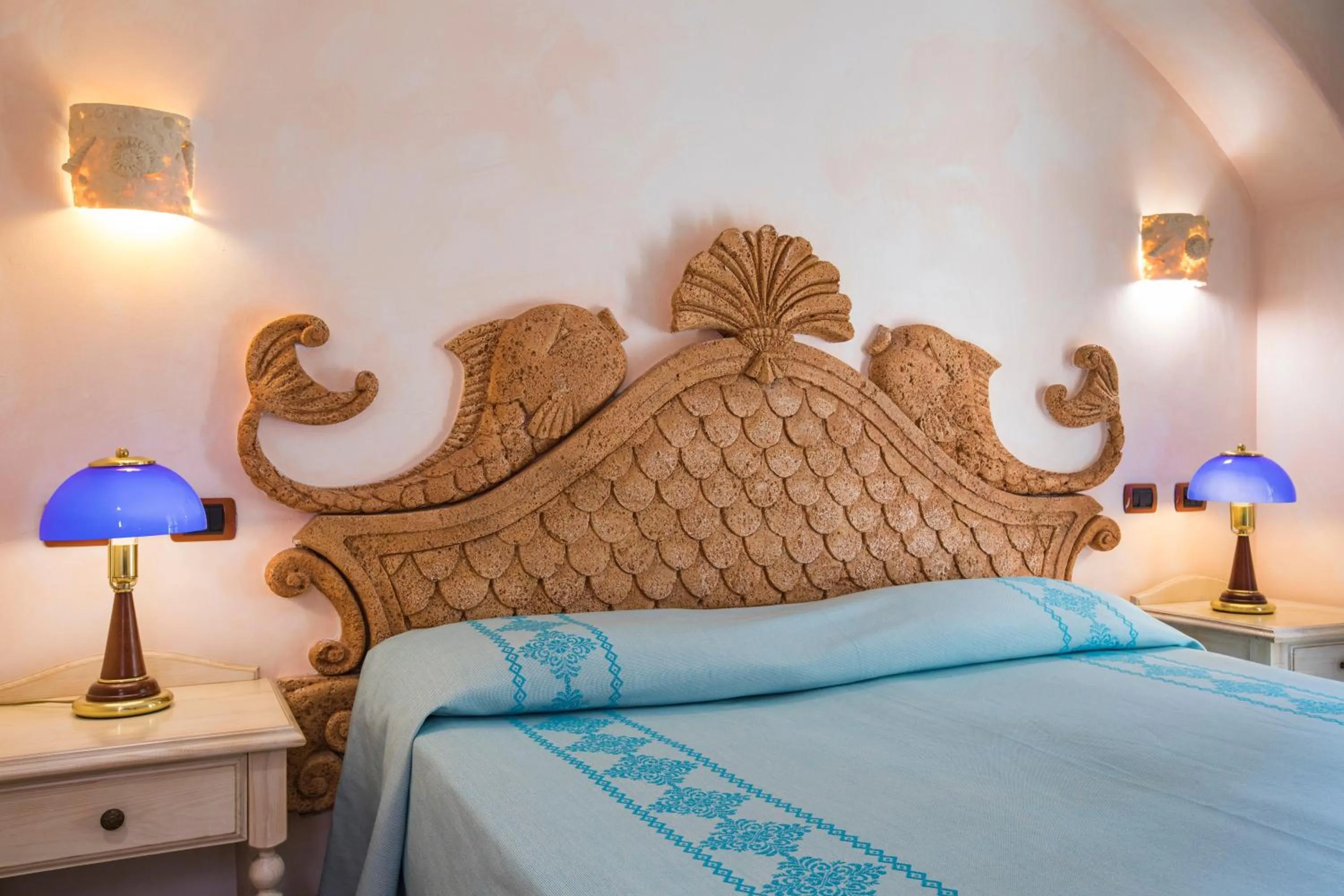 Bed in Hotel Poseidonia