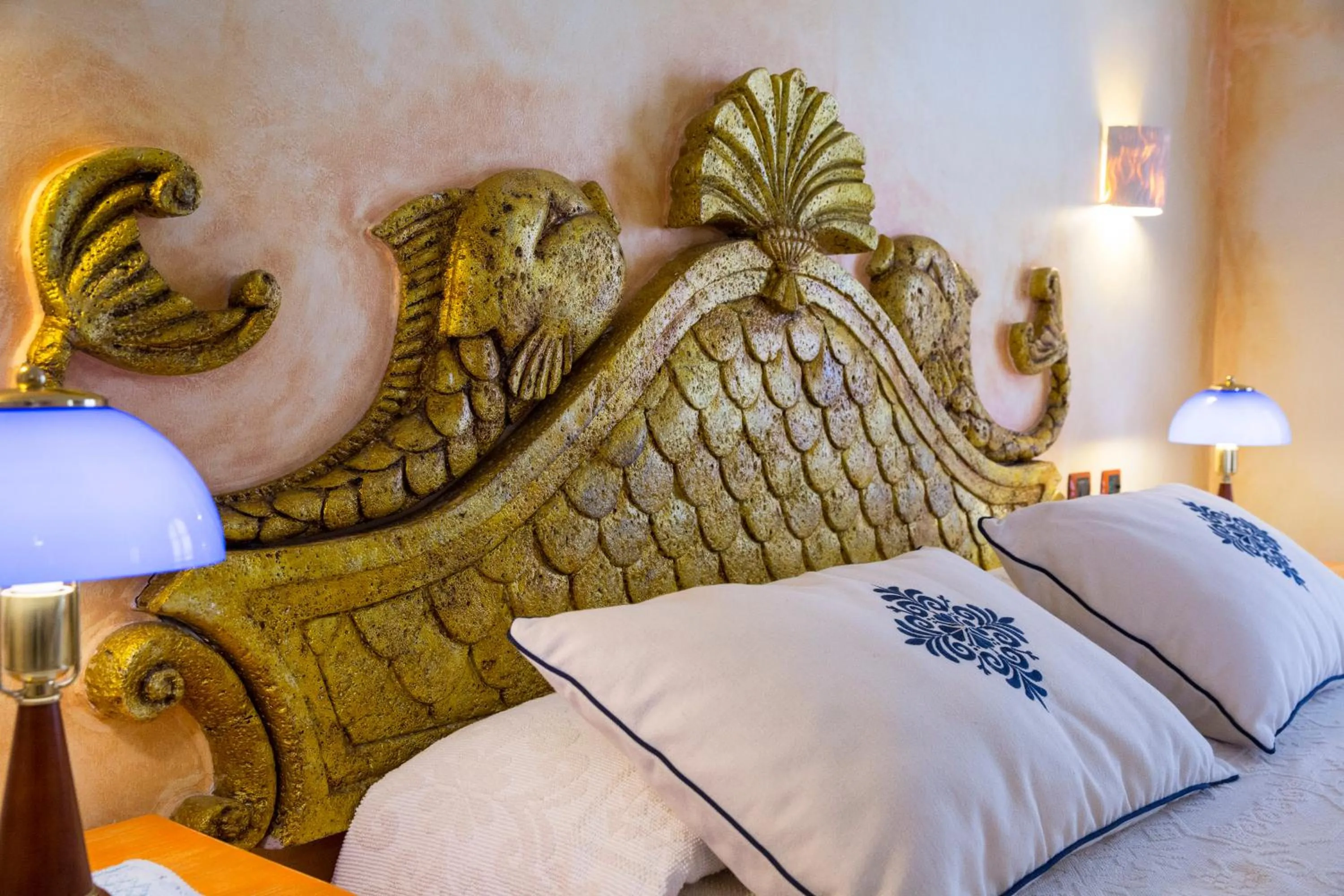 Bed in Hotel Poseidonia