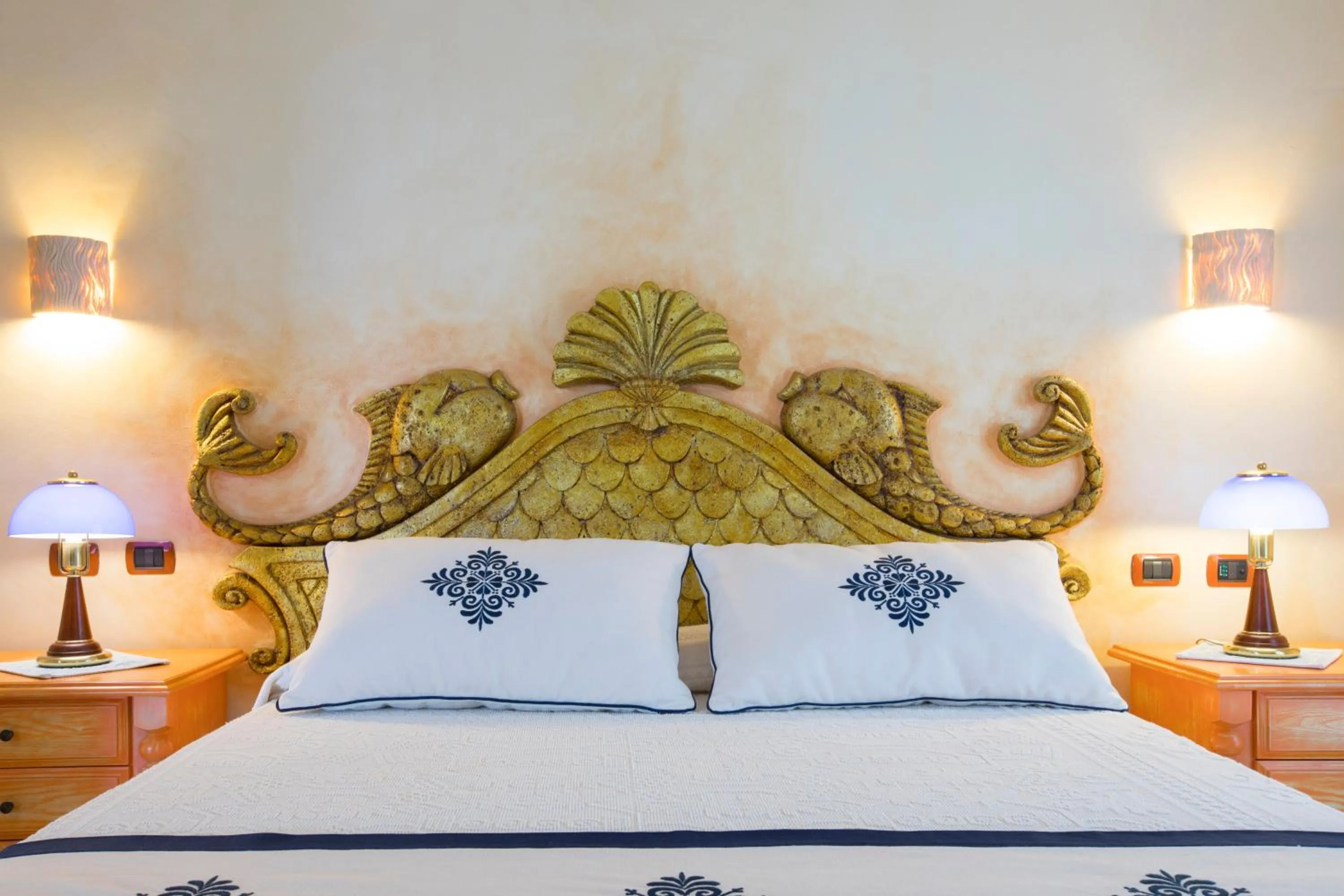 Bed in Hotel Poseidonia