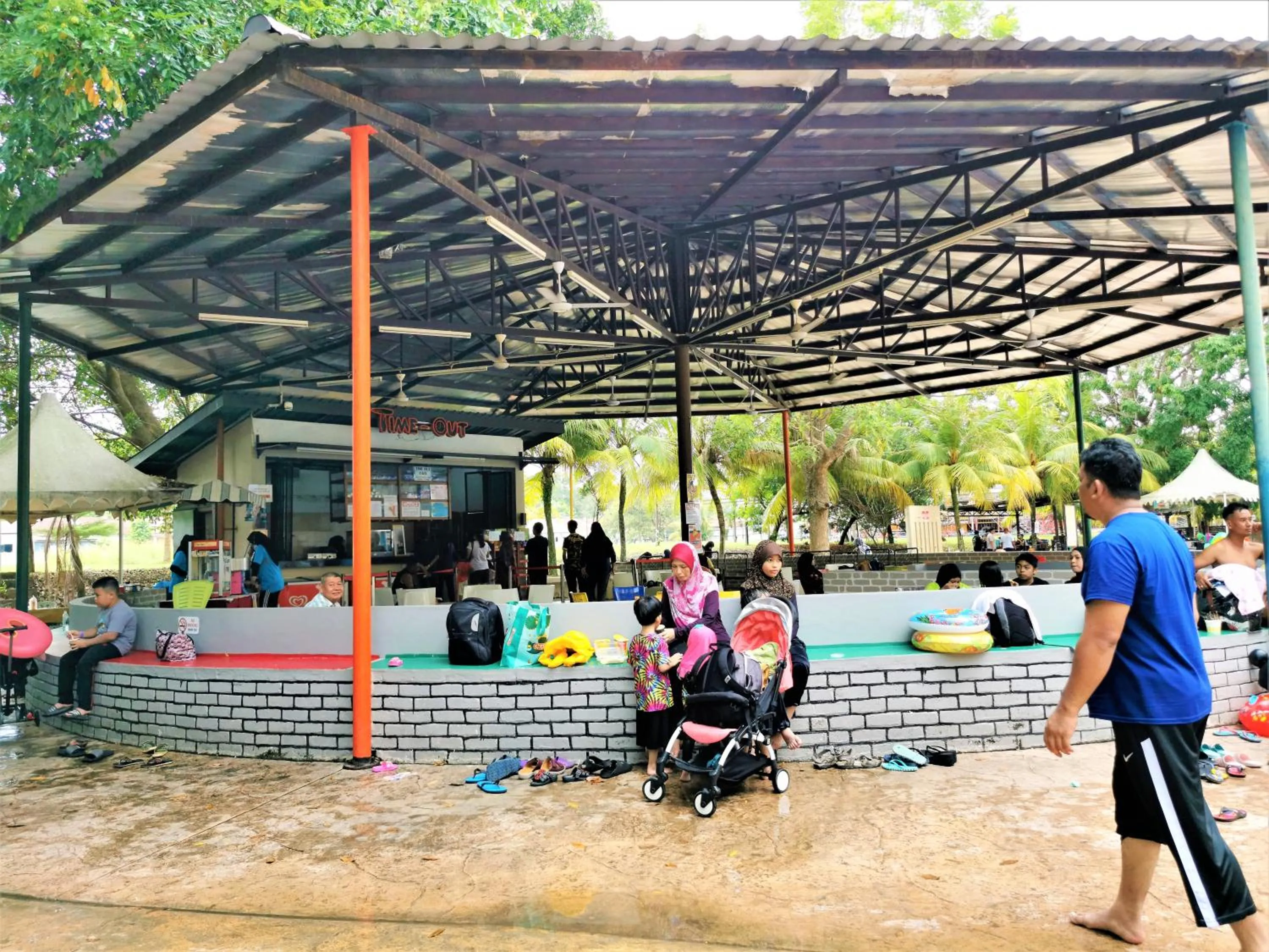 People in FHS Water Themepark Resort Melaka Town City Tengah