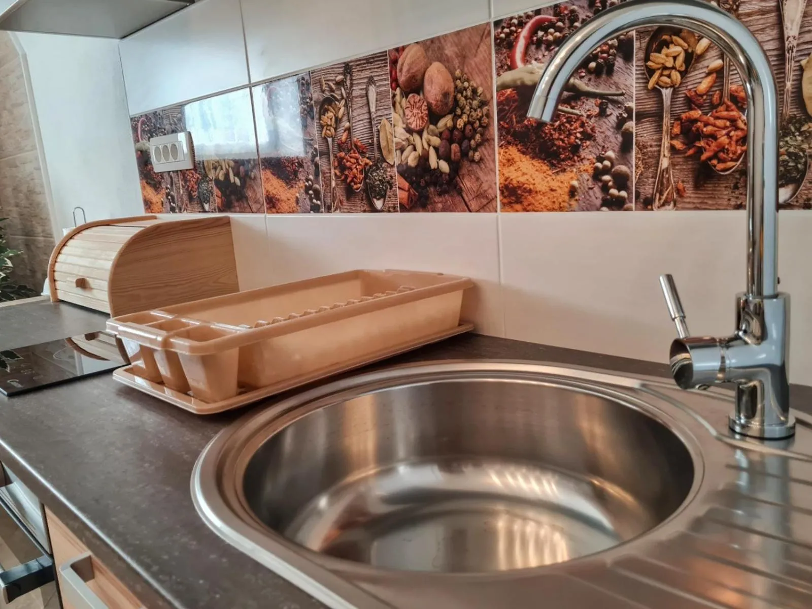 kitchen in apartman Goga with pool and jacuzzi
