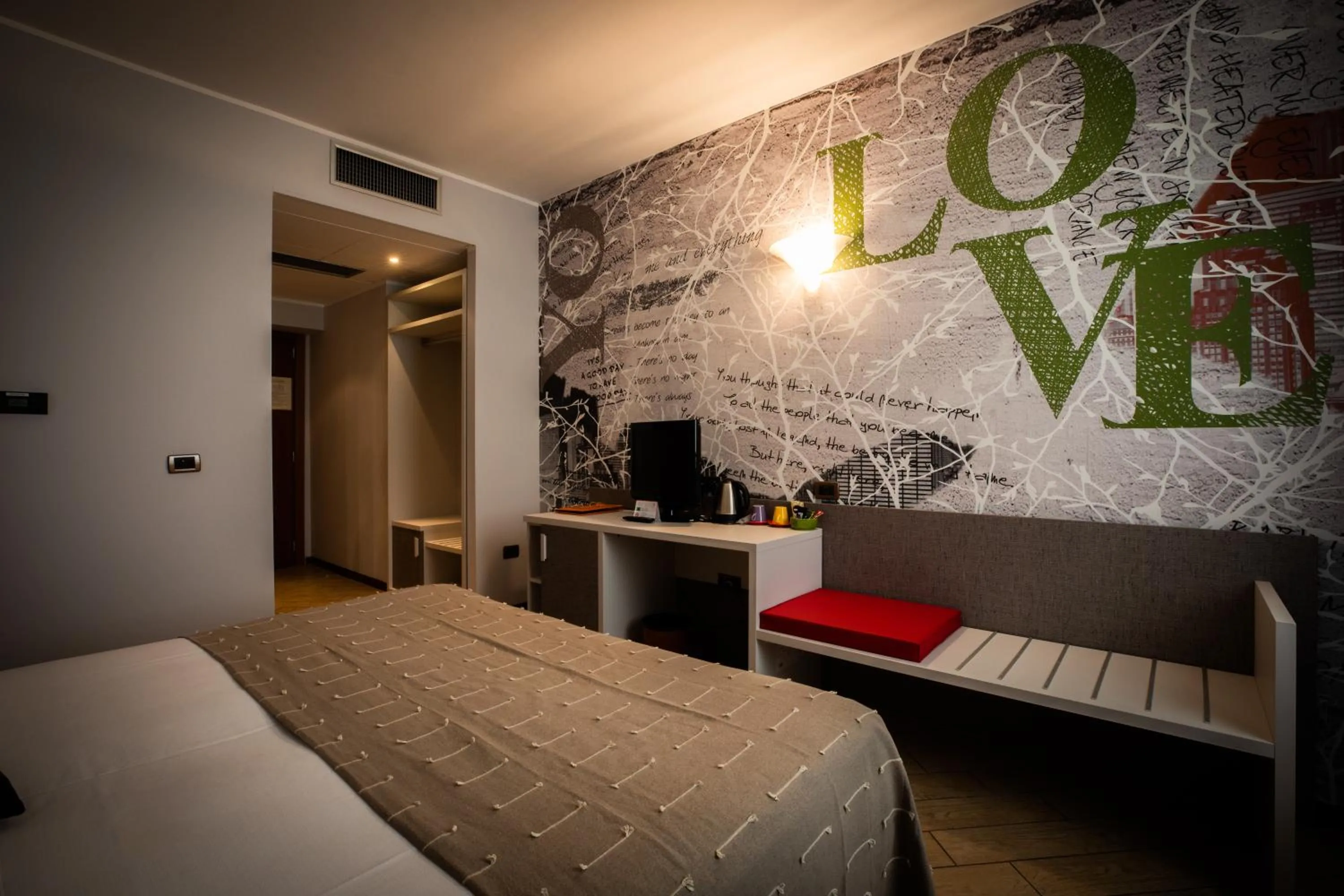 Bed in Hotel Palazzo Lovera