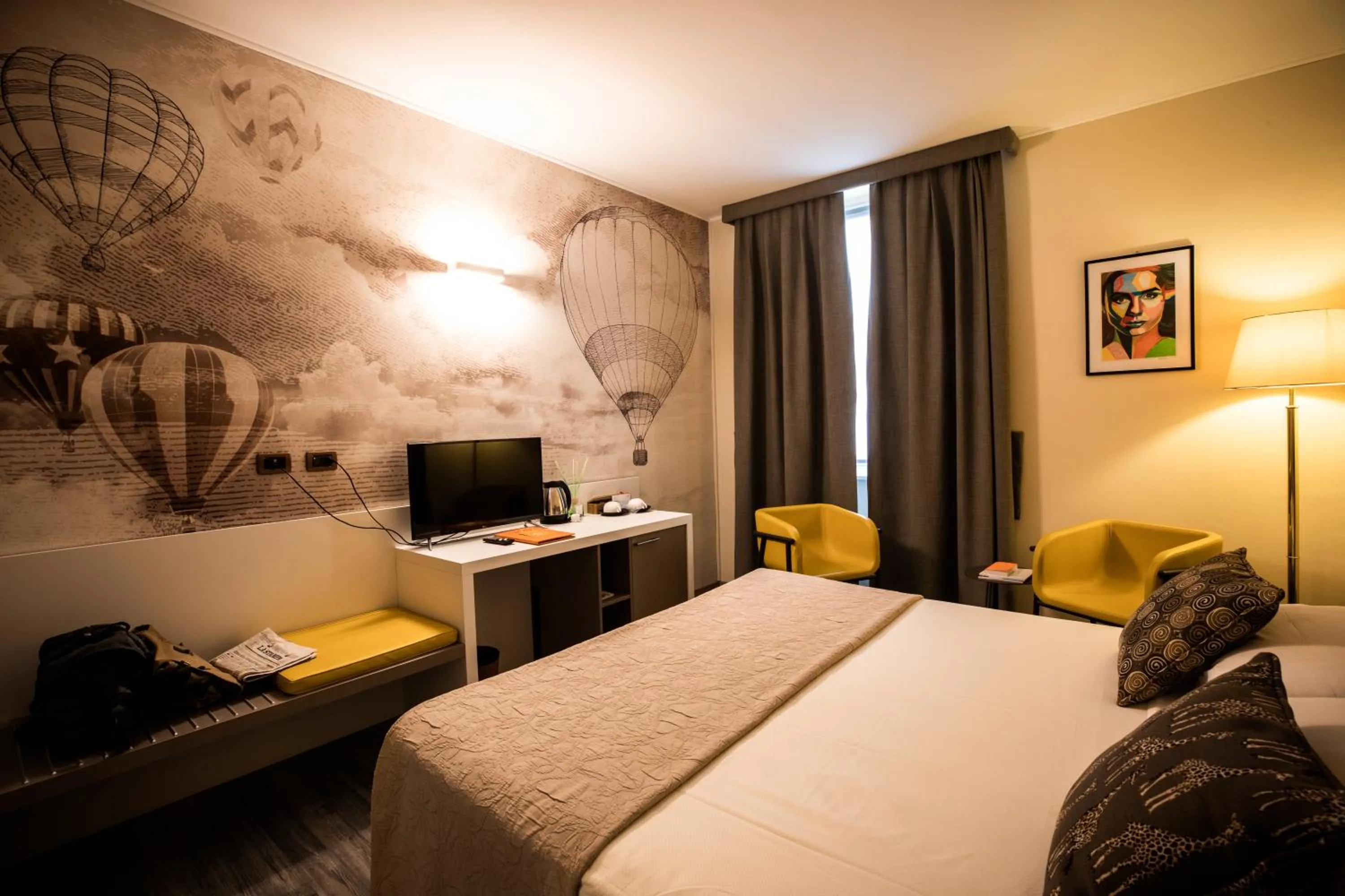 Bed in Hotel Palazzo Lovera