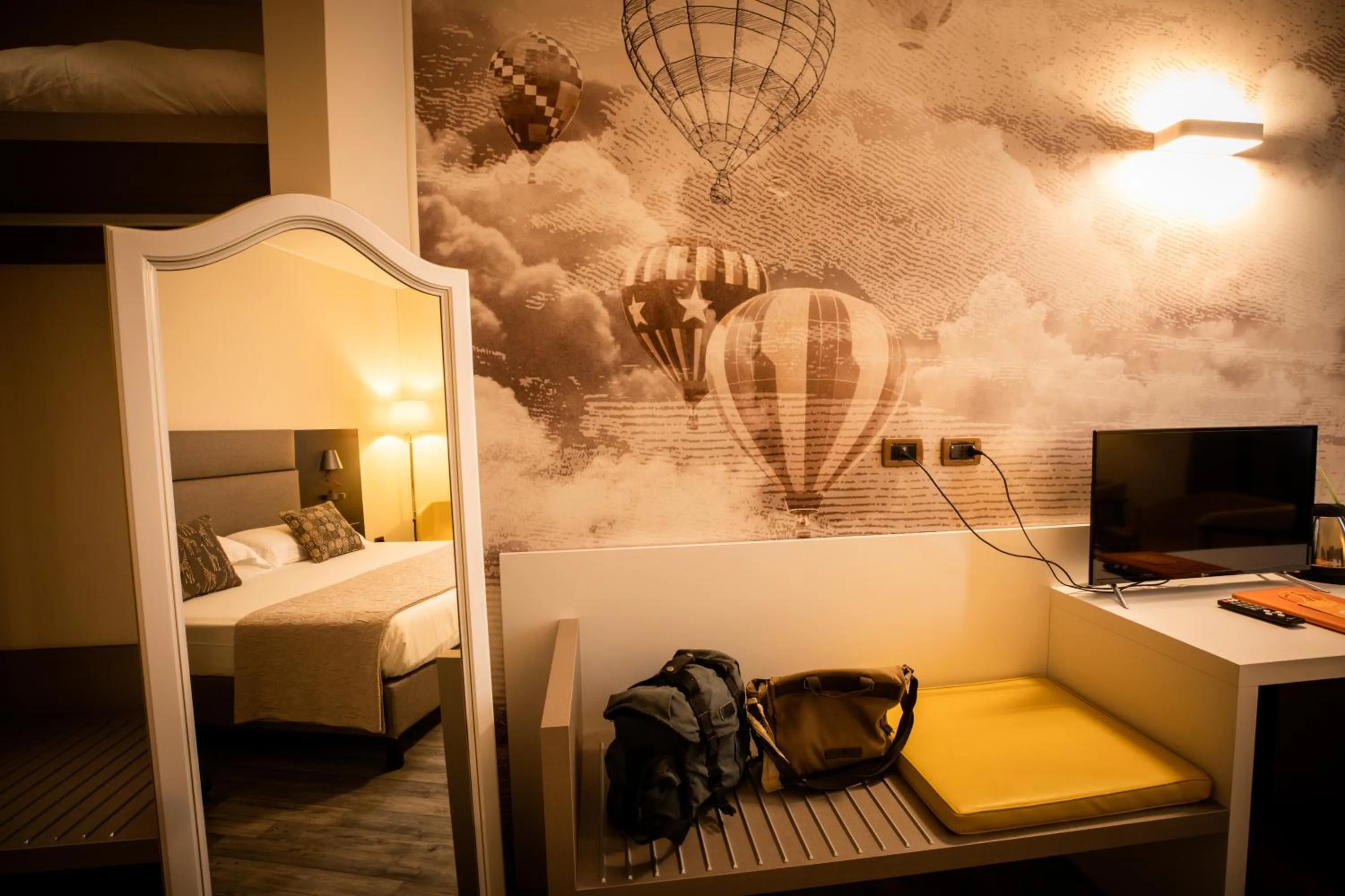 Bed in Hotel Palazzo Lovera