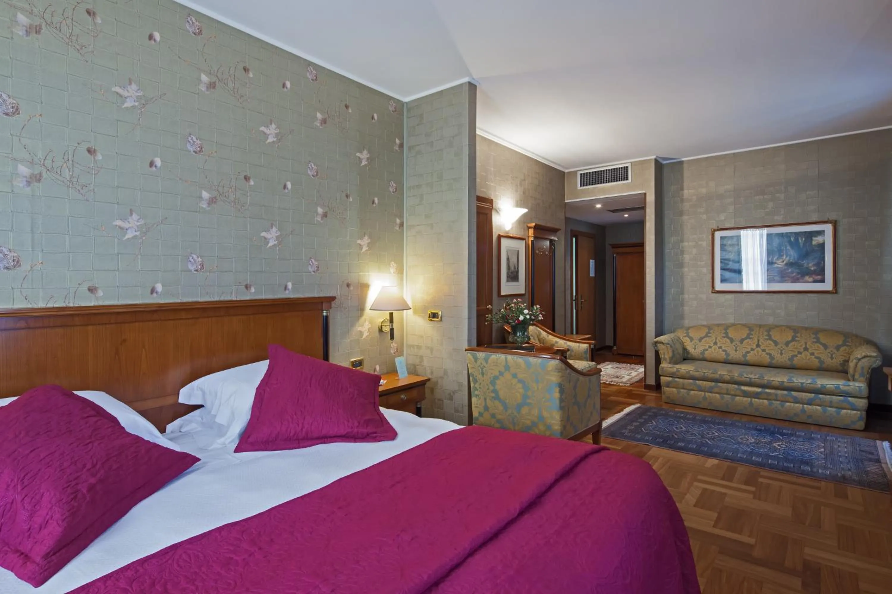 Bed in Hotel Palazzo Lovera