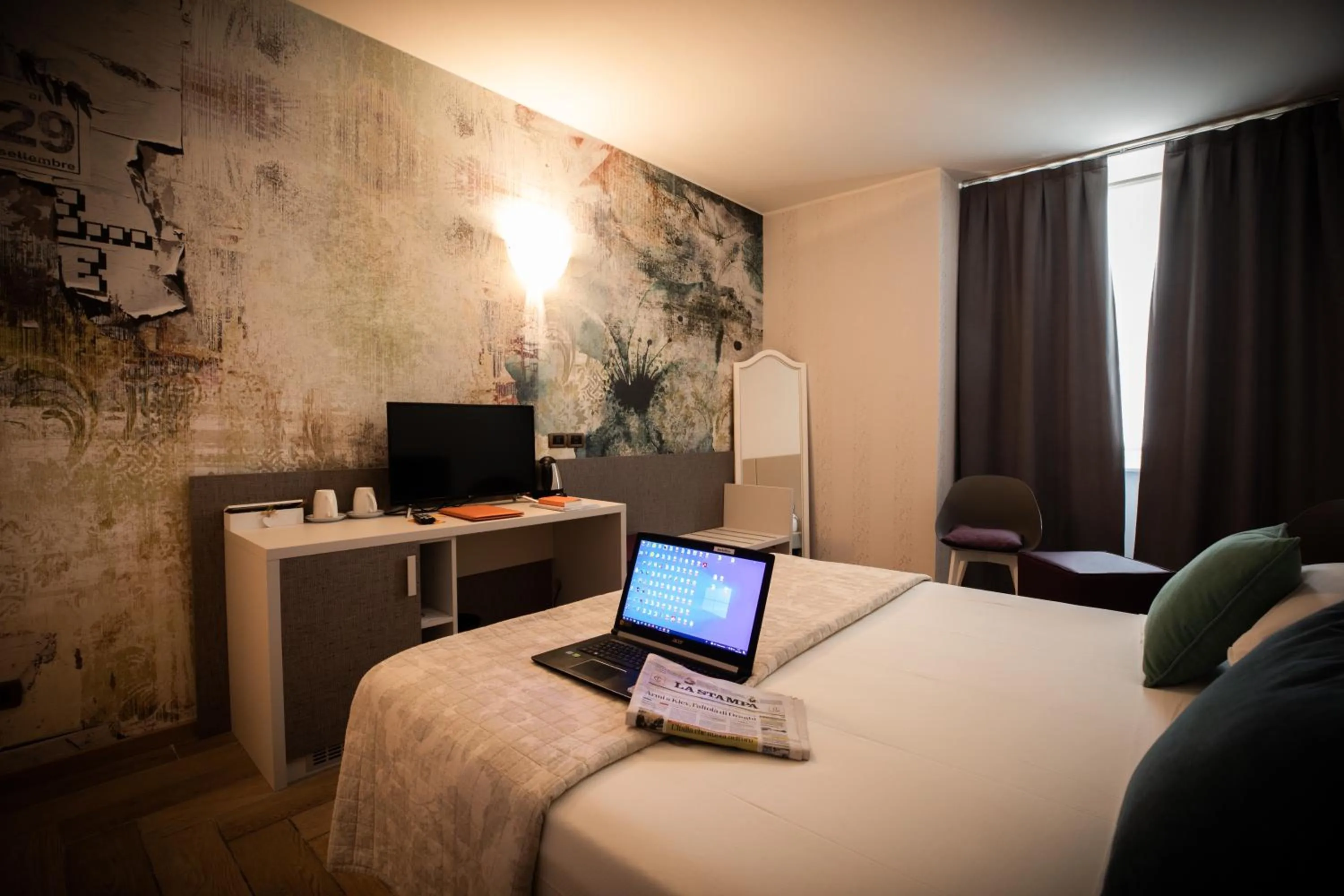 Bed in Hotel Palazzo Lovera