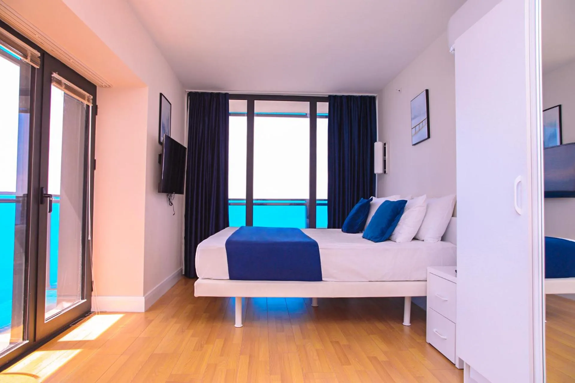 Bed in Orbi City Hotel With Sea View