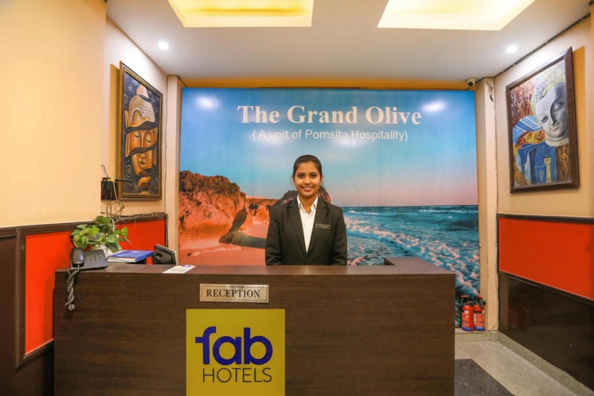 Lobby or reception in FabHotel Grand Olive