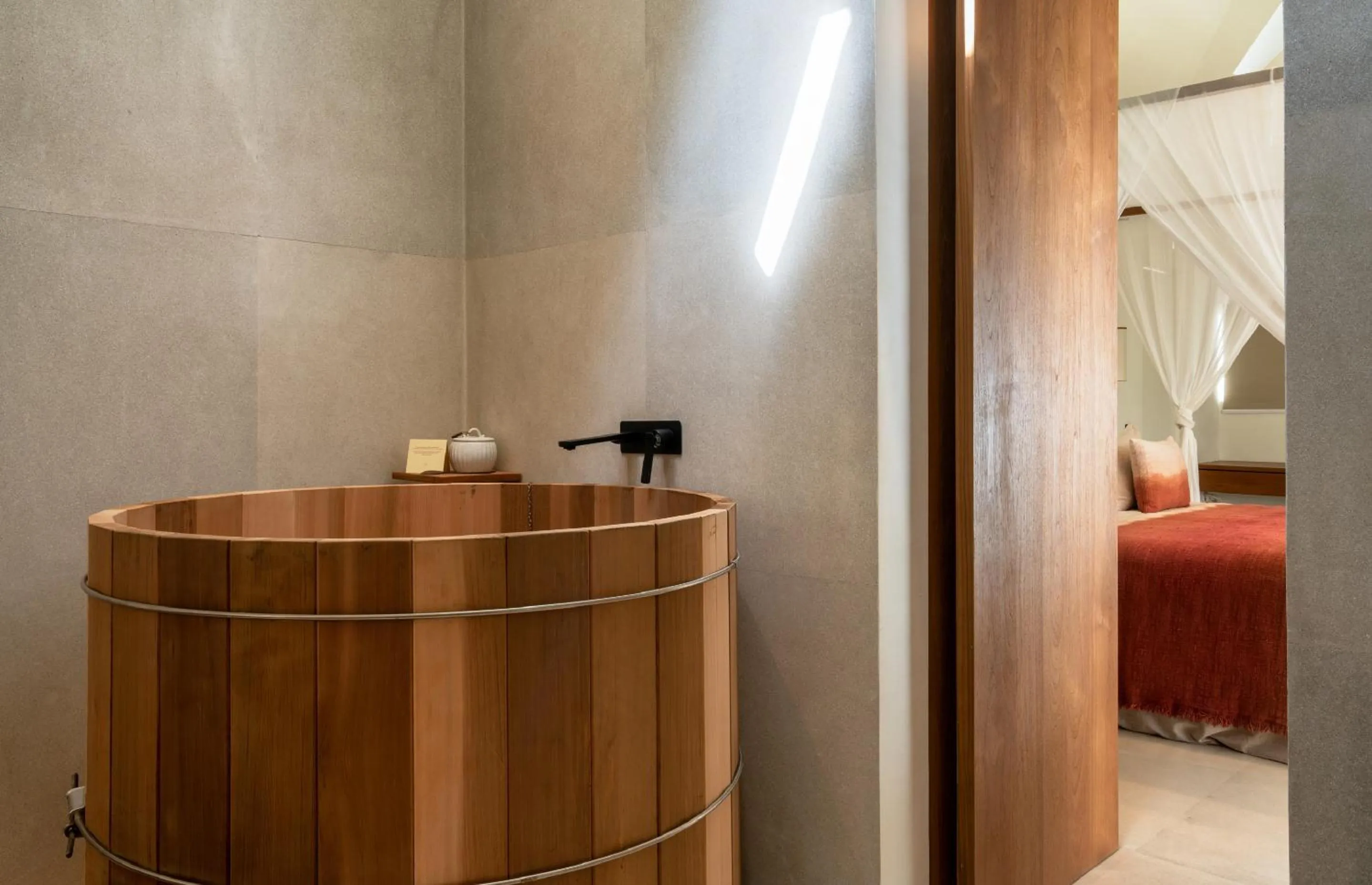 Bathroom, Bed in Bisma Eight Villas