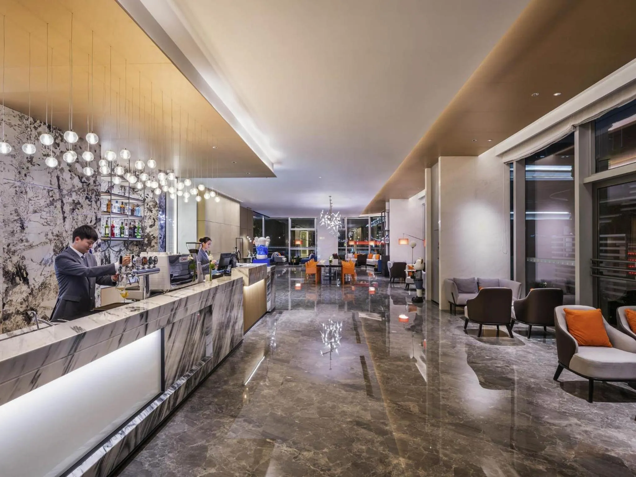Lounge or bar in Novotel Shanghai Caohejing