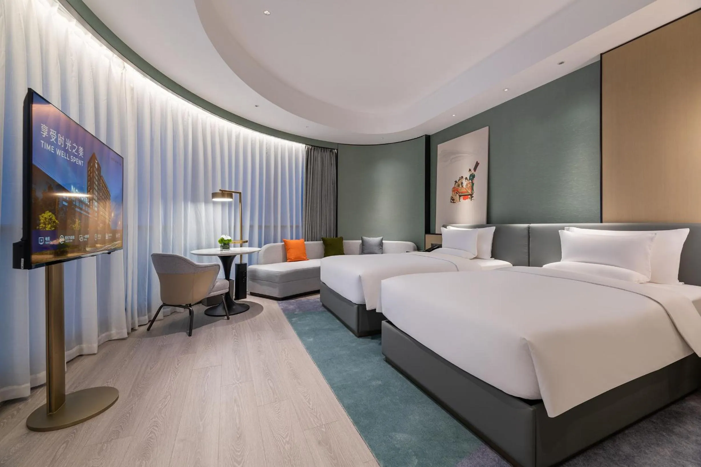 Bed in Novotel Shanghai Caohejing