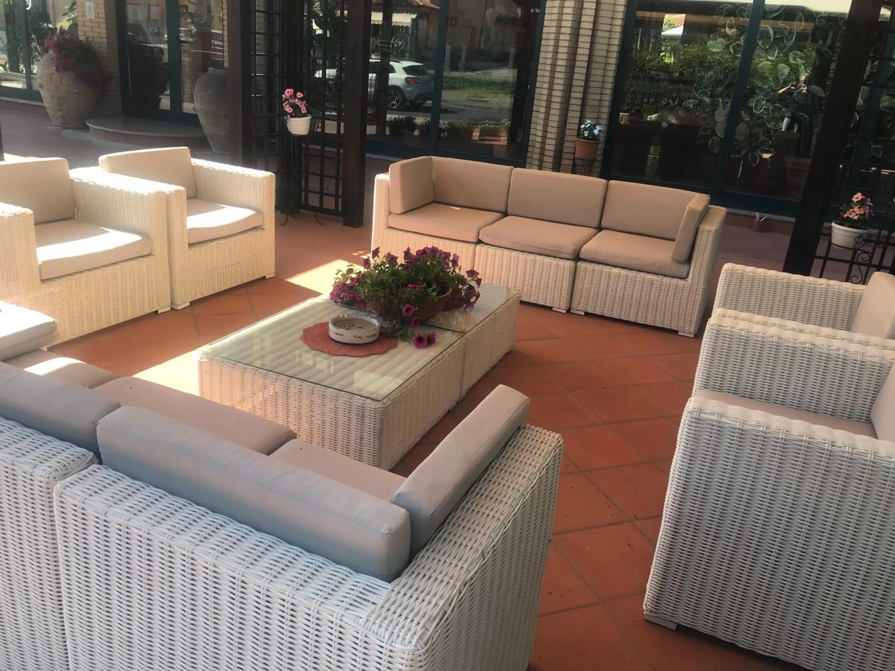 Patio in Hotel Duca Della Corgna