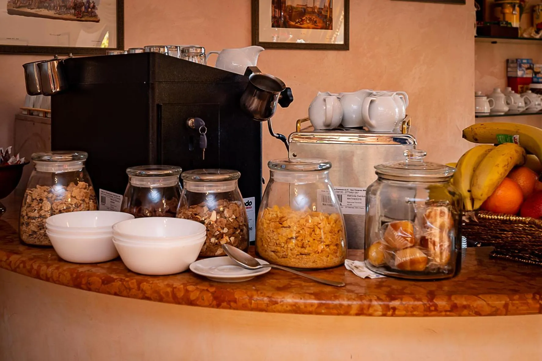 Italian breakfast in Hotel Louis II