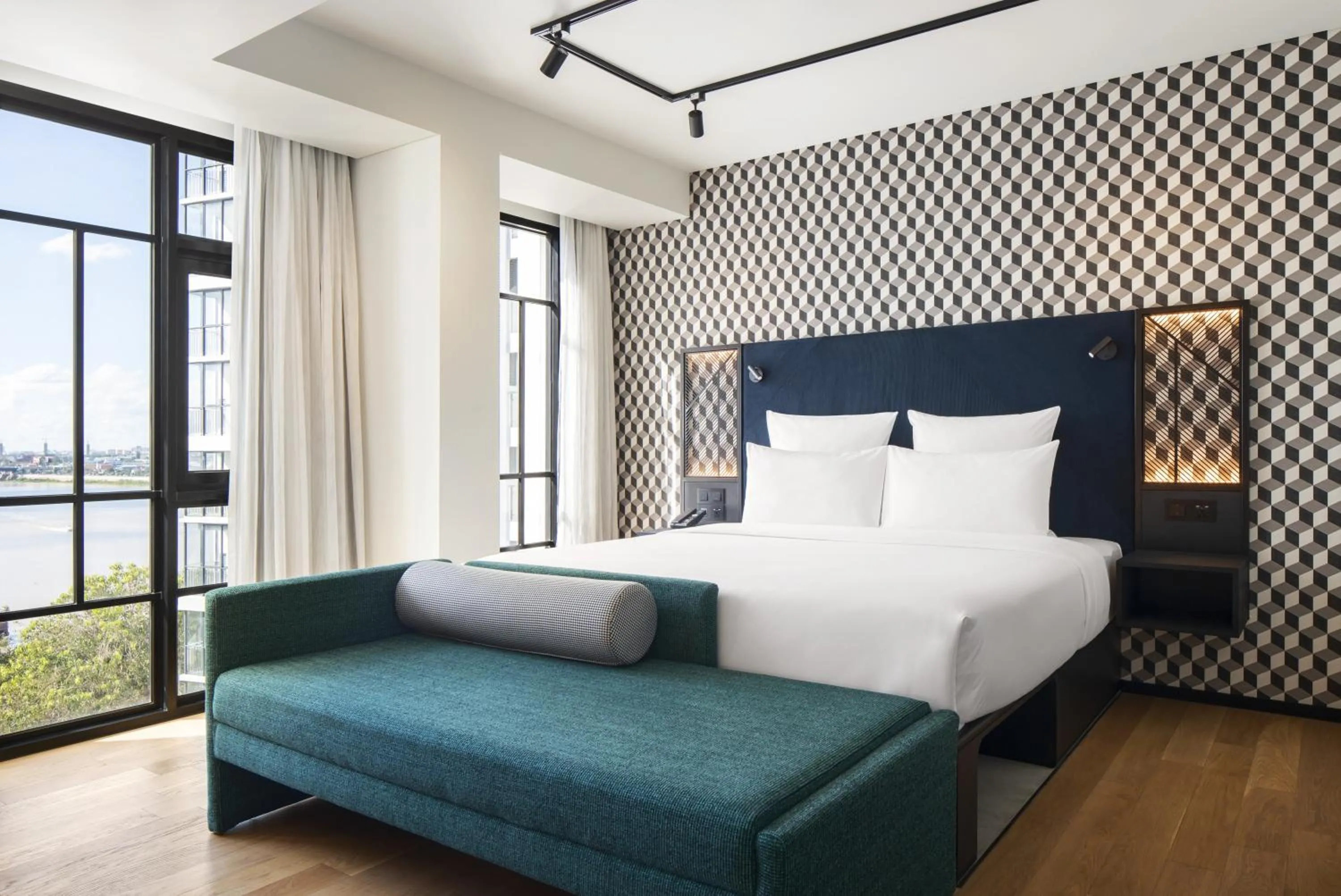 Bedroom, Bed in TRIBE Phnom Penh Post Office