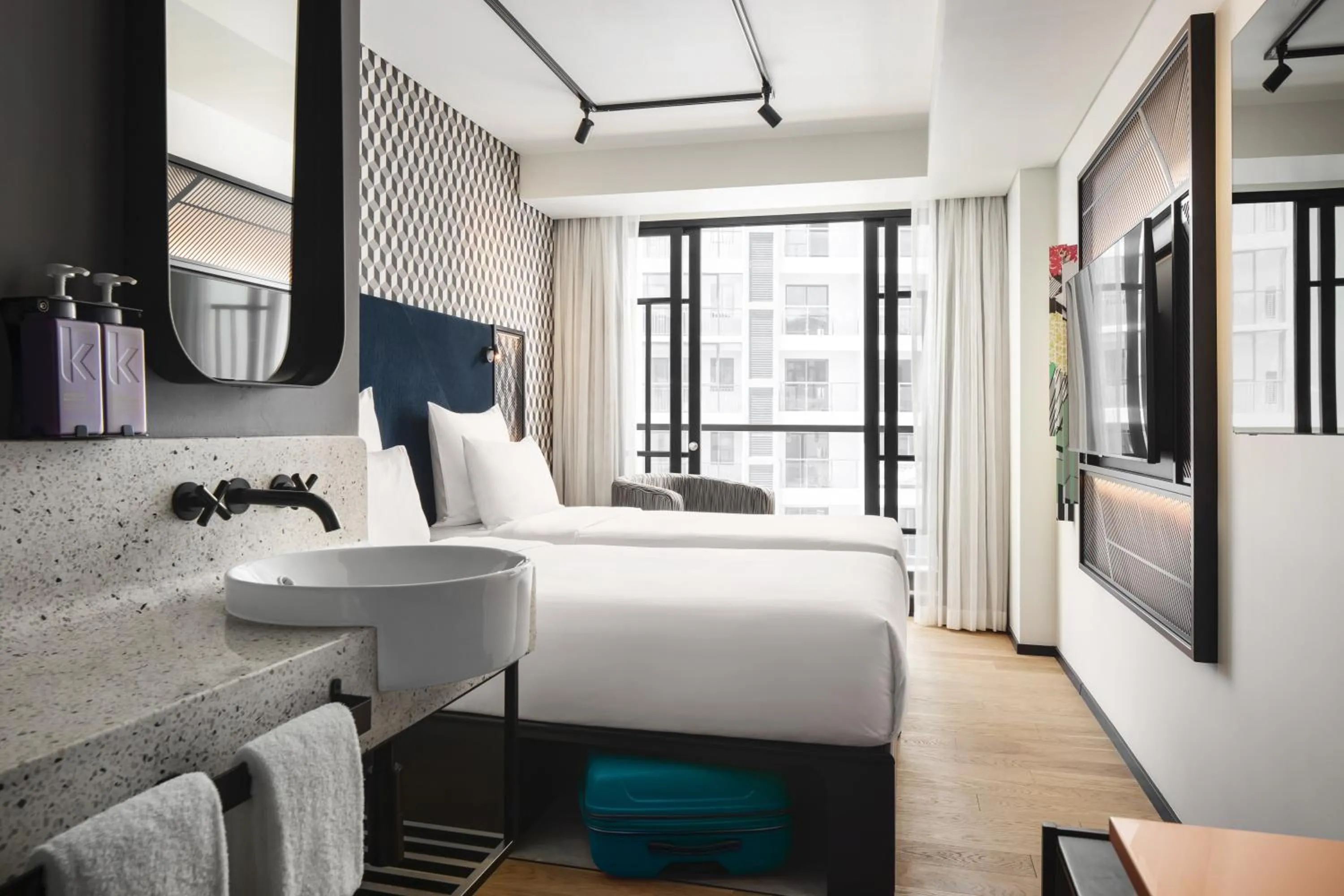 Bedroom, Bed in TRIBE Phnom Penh Post Office