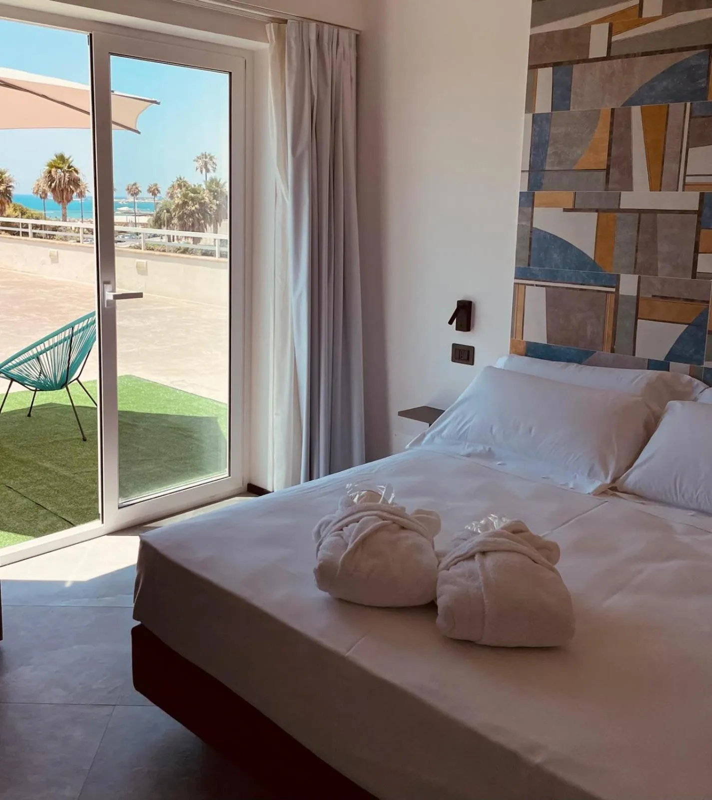 Bed in Andrea Doria Hotel