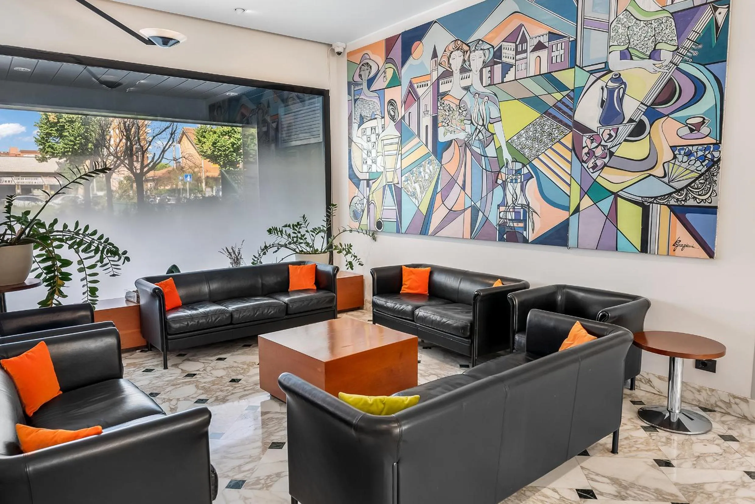 Seating area in Abacus Hotel