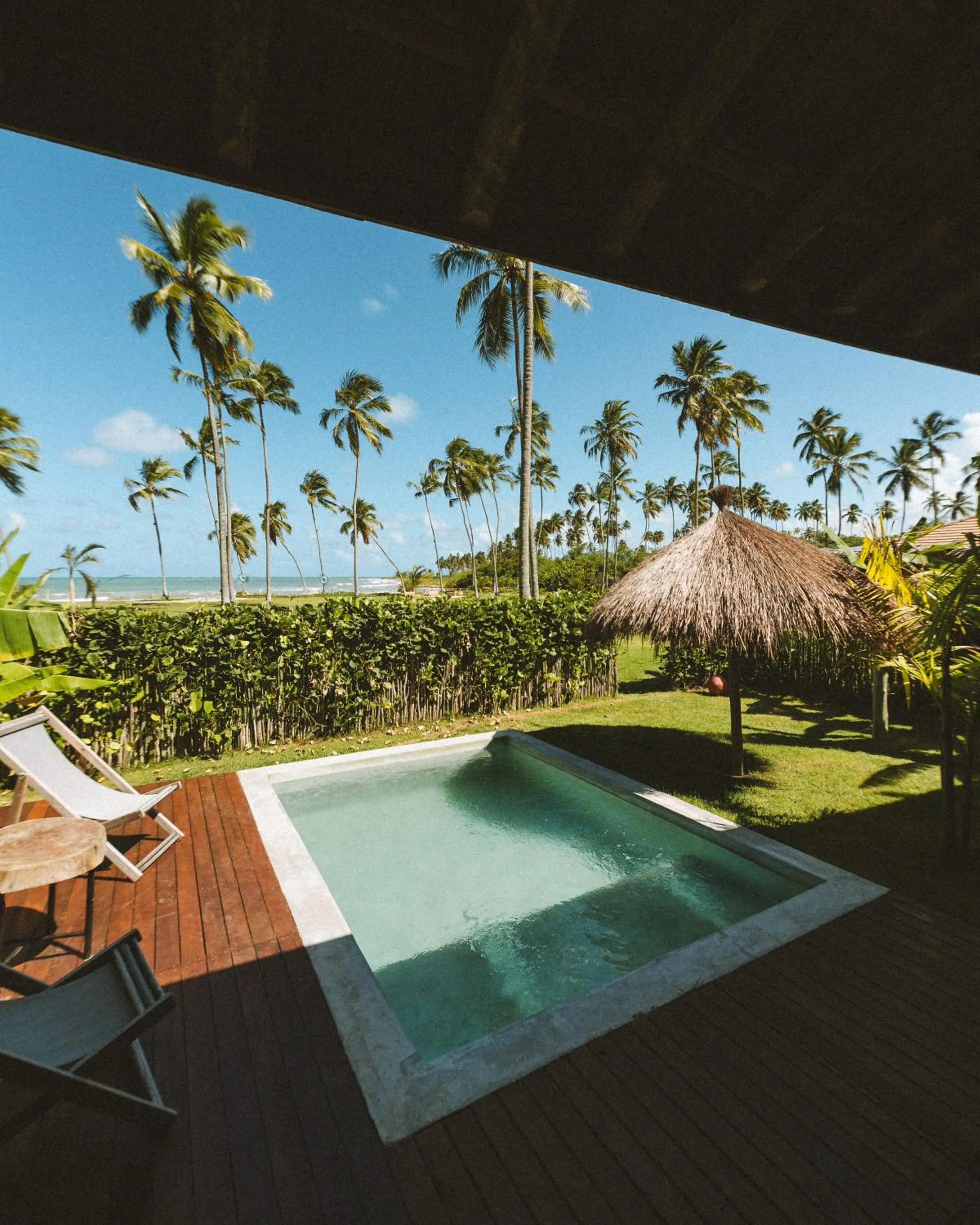 Pool view in Pousada Haya